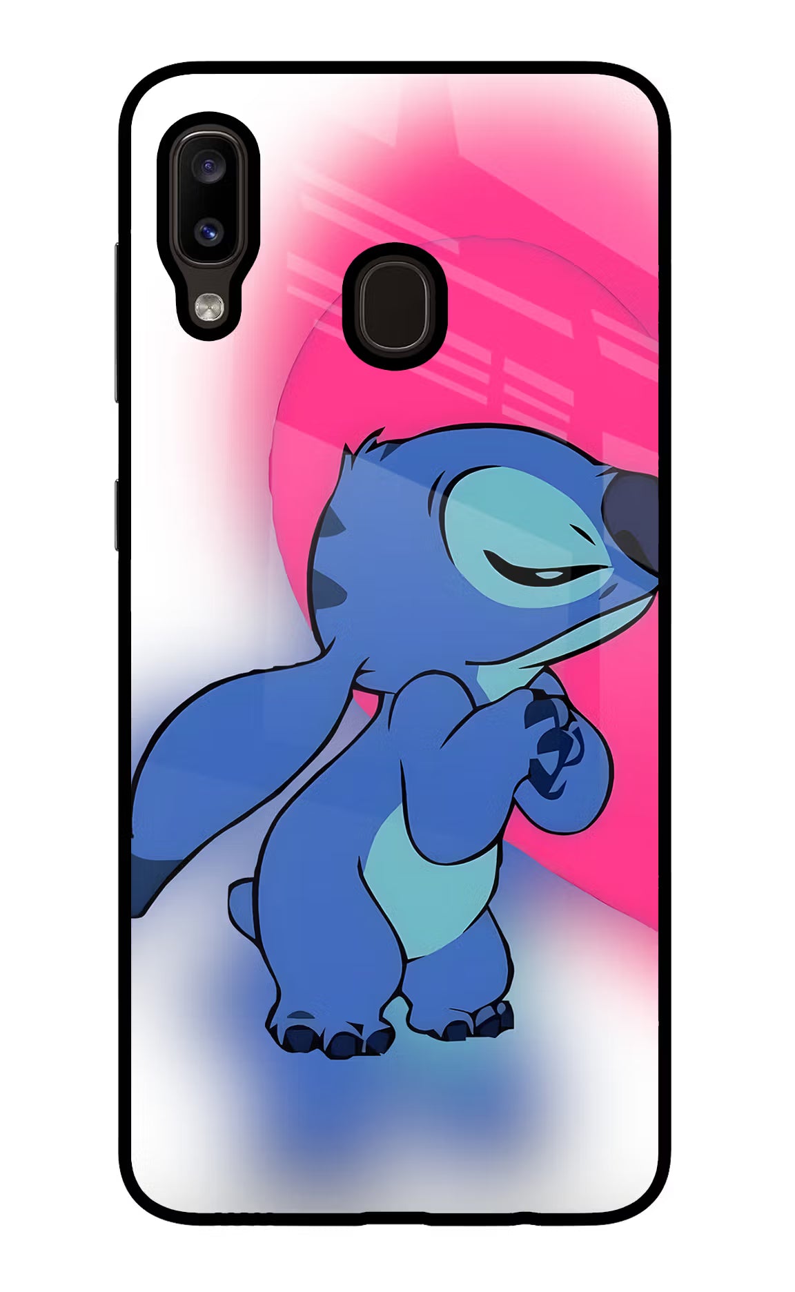 Stitch Hug Samsung A20/M10s Glass Case - Stitch Hug Samsung A20/M10s Glass Case Stitch Hug Samsung A20/M10s Glass Case