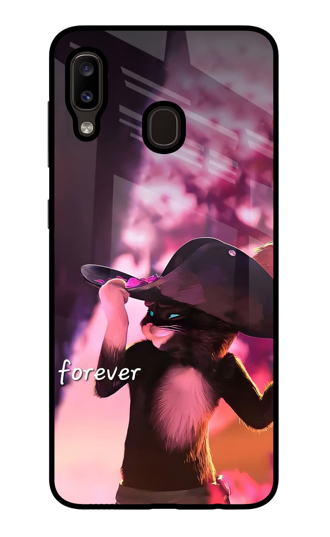 Forever Cat Samsung A20/M10s Glass Case - Forever Cat Samsung A20/M10s Glass Case Forever Cat Samsung A20/M10s Glass Case