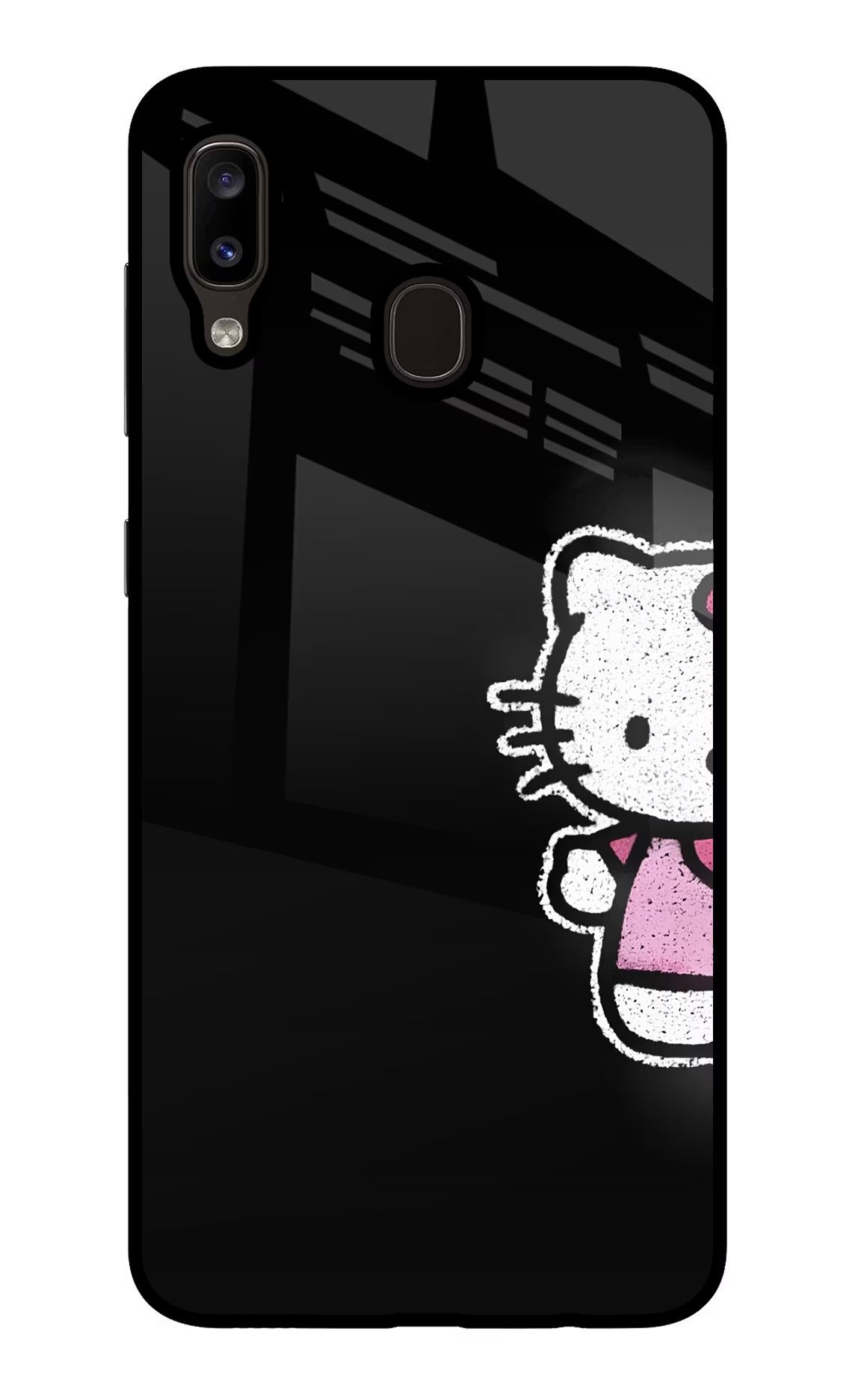 Kitty Charm Samsung A20/M10s Glass Case - Kitty Charm Samsung A20/M10s Glass Case Kitty Charm Samsung A20/M10s Glass Case