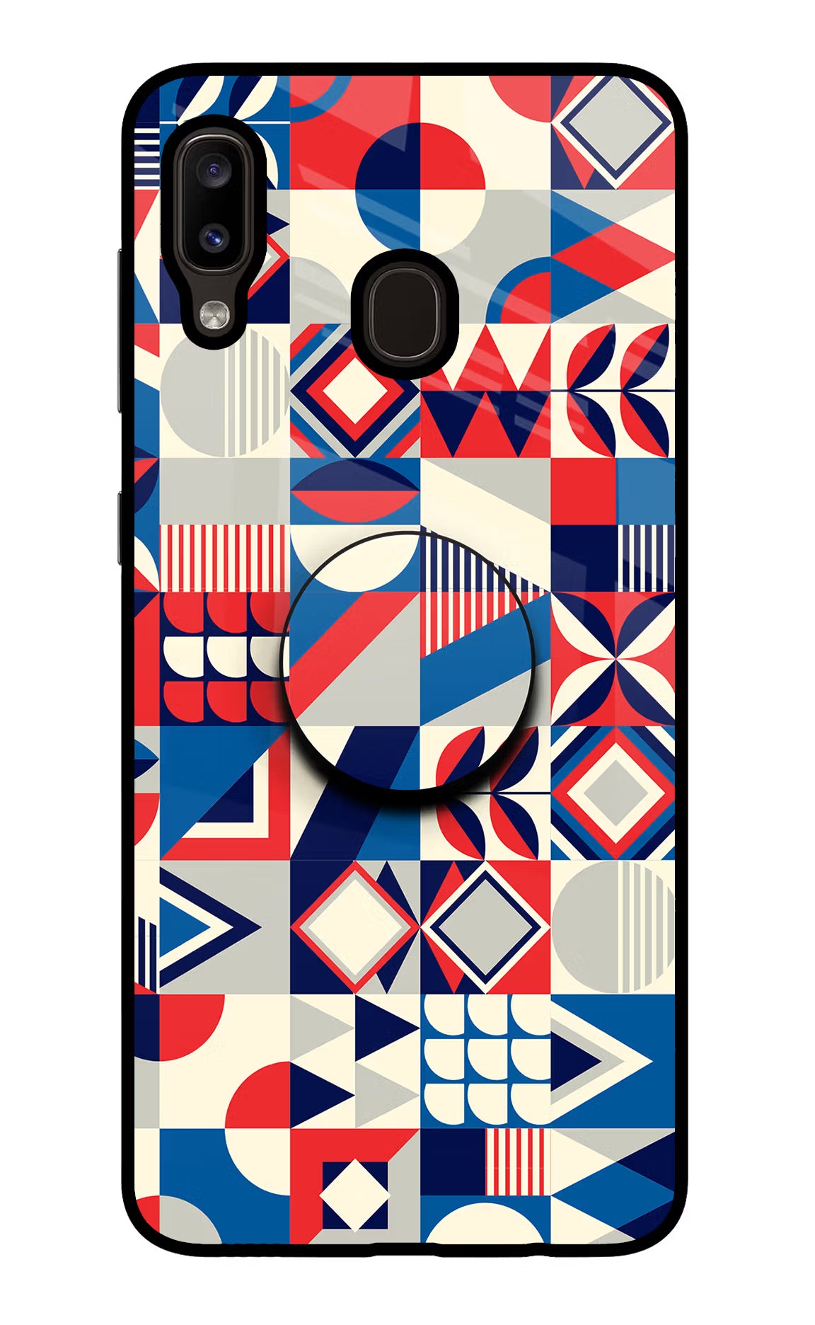 Colorful Pattern Samsung A20/M10s Glass Case - Colorful Pattern Samsung A20/M10s Glass Case Colorful Pattern Samsung A20/M10s Glass Case