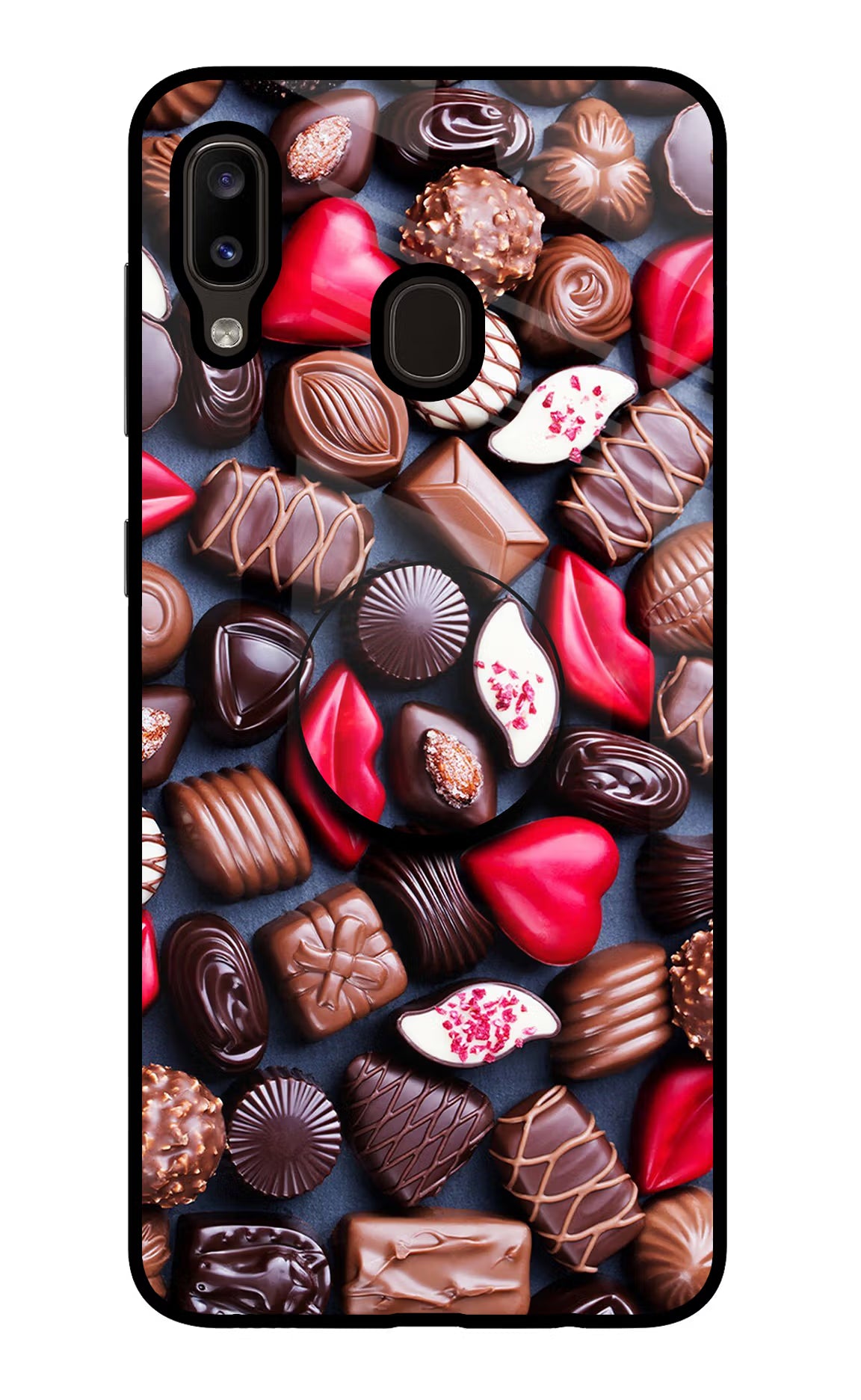 Chocolates Samsung A20/M10s Glass Case - Chocolates Samsung A20/M10s Glass Case Chocolates Samsung A20/M10s Glass Case