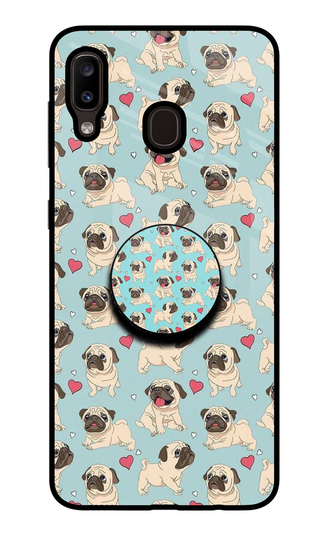 Pug Dog Samsung A20/M10s Glass Case - Pug Dog Samsung A20/M10s Glass Case Pug Dog Samsung A20/M10s Glass Case