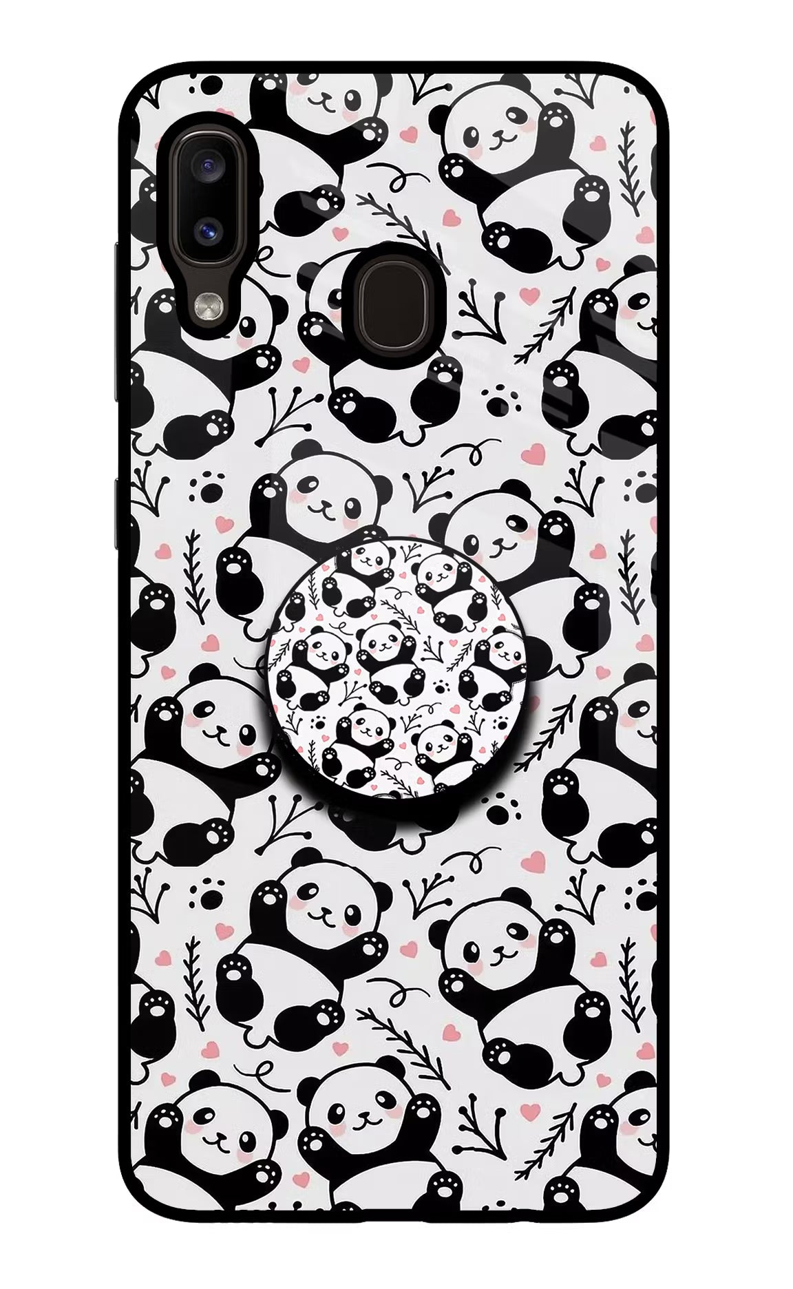 Cute Panda Samsung A20/M10s Glass Case - Cute Panda Samsung A20/M10s Glass Case Cute Panda Samsung A20/M10s Glass Case