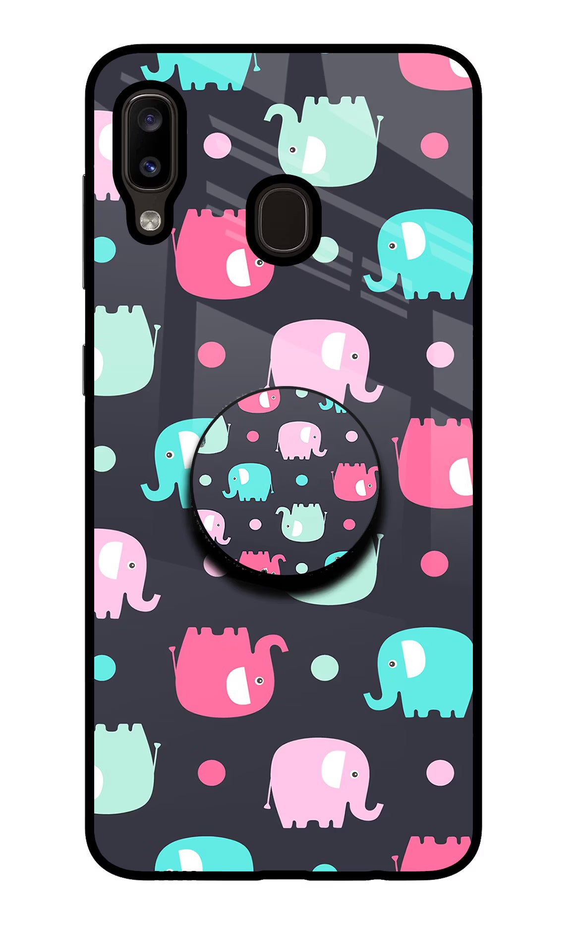 Baby Elephants Samsung A20/M10s Glass Case - Baby Elephants Samsung A20/M10s Glass Case Baby Elephants Samsung A20/M10s Glass Case