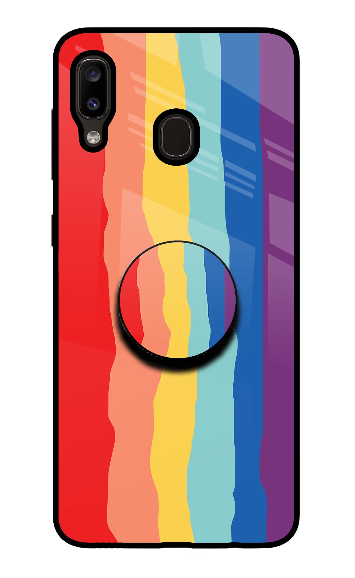 Rainbow Samsung A20/M10s Glass Case - Rainbow Samsung A20/M10s Glass Case Rainbow Samsung A20/M10s Glass Case