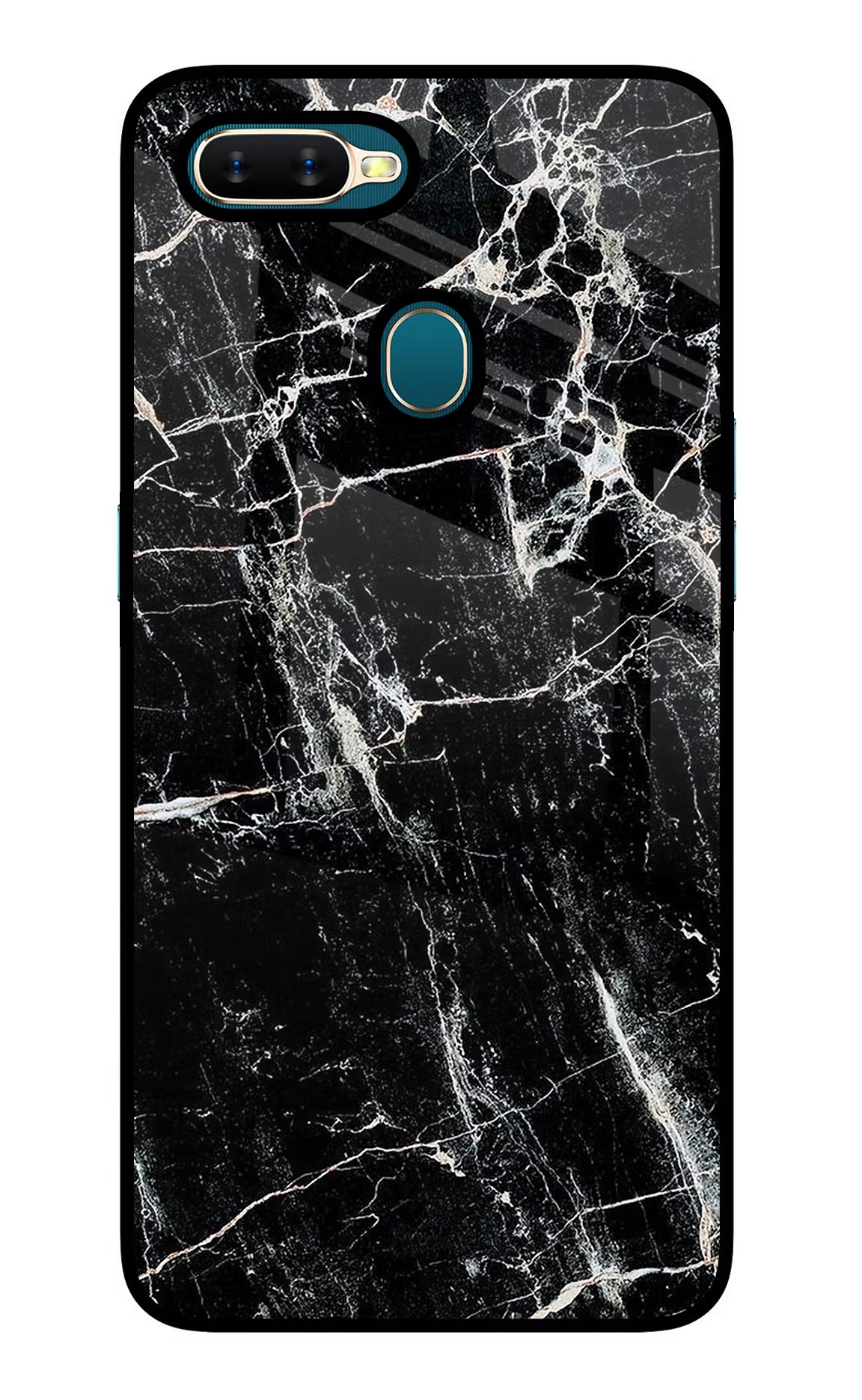 Black Marble Texture Oppo A7/A5s/A12 Glass Case - Black Marble Texture Oppo A7/A5s/A12 Glass Case Black Marble Texture Oppo A7/A5s/A12 Glass Case