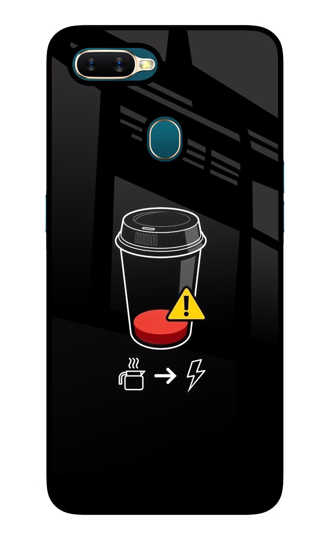 Coffee Oppo A7/A5s/A12 Glass Case - Coffee Oppo A7/A5s/A12 Glass Case Coffee Oppo A7/A5s/A12 Glass Case