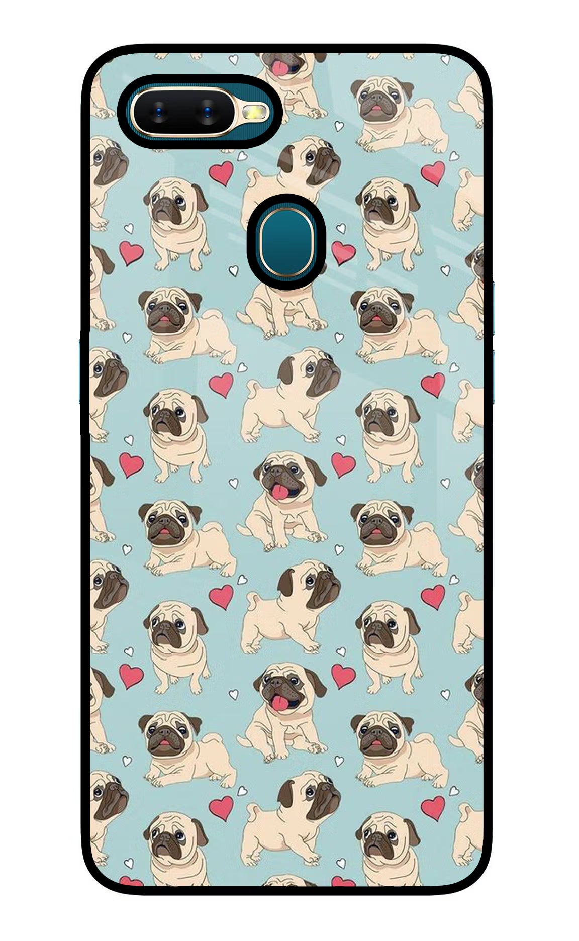 Pug Dog Oppo A7/A5s/A12 Glass Case - Pug Dog Oppo A7/A5s/A12 Glass Case Pug Dog Oppo A7/A5s/A12 Glass Case