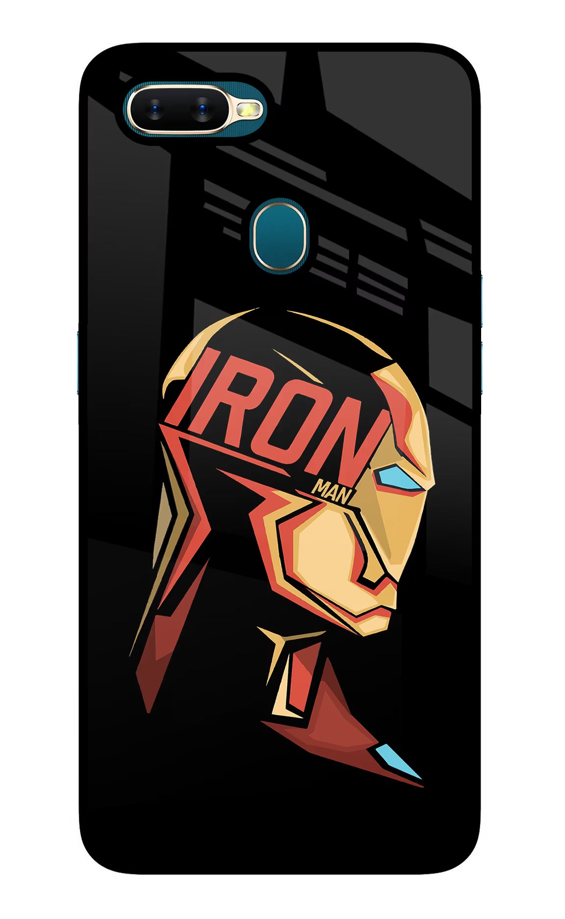 IronMan Oppo A7/A5s/A12 Glass Case - IronMan Oppo A7/A5s/A12 Glass Case IronMan Oppo A7/A5s/A12 Glass Case
