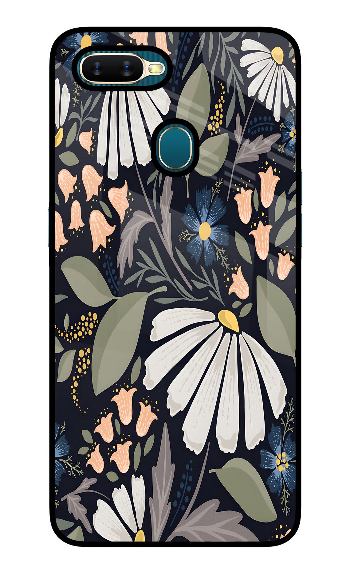 Flowers Art Oppo A7/A5s/A12 Glass Case - Flowers Art Oppo A7/A5s/A12 Glass Case Flowers Art Oppo A7/A5s/A12 Glass Case