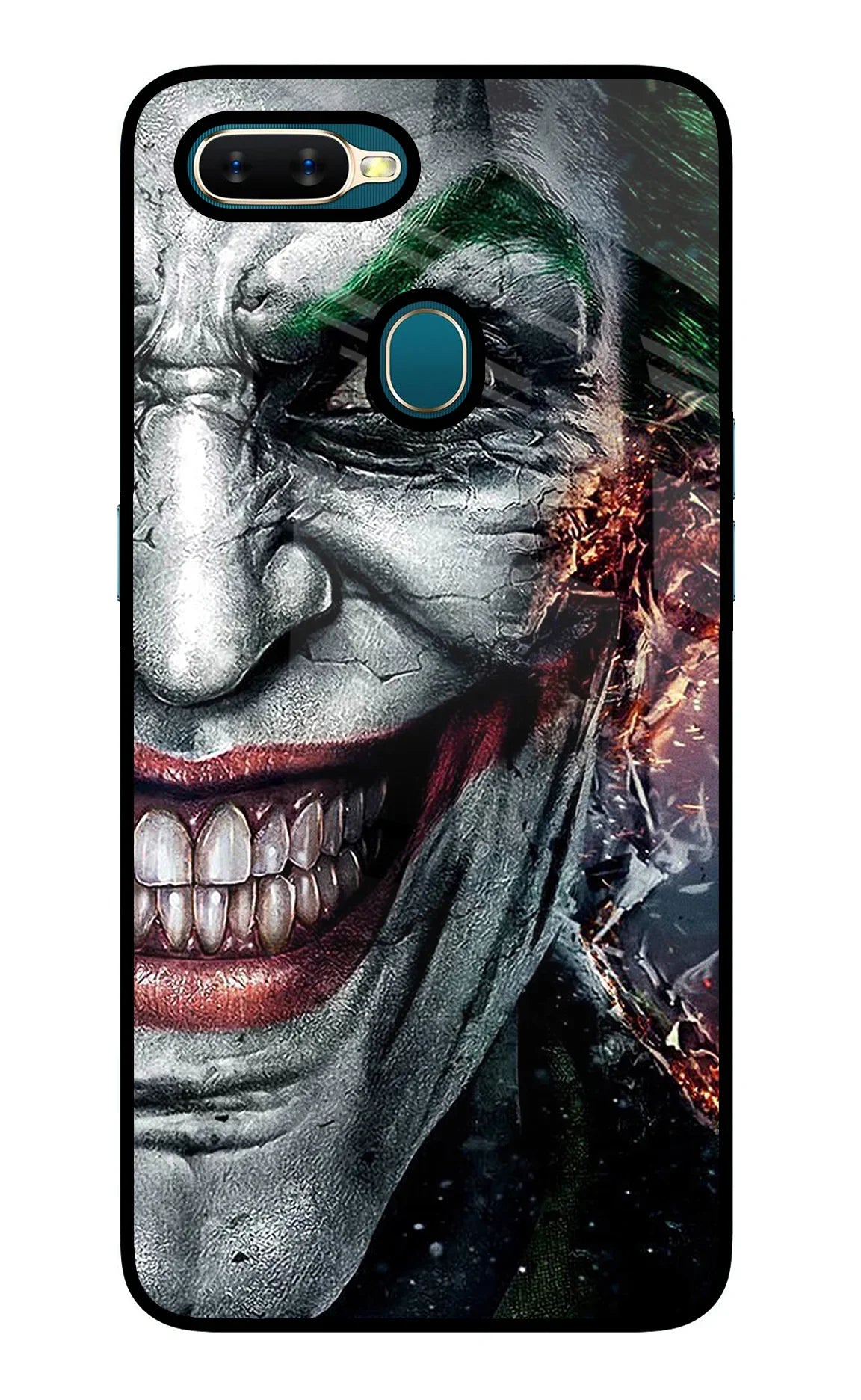Joker Cam Oppo A7/A5s/A12 Glass Case - Joker Cam Oppo A7/A5s/A12 Glass Case Joker Cam Oppo A7/A5s/A12 Glass Case