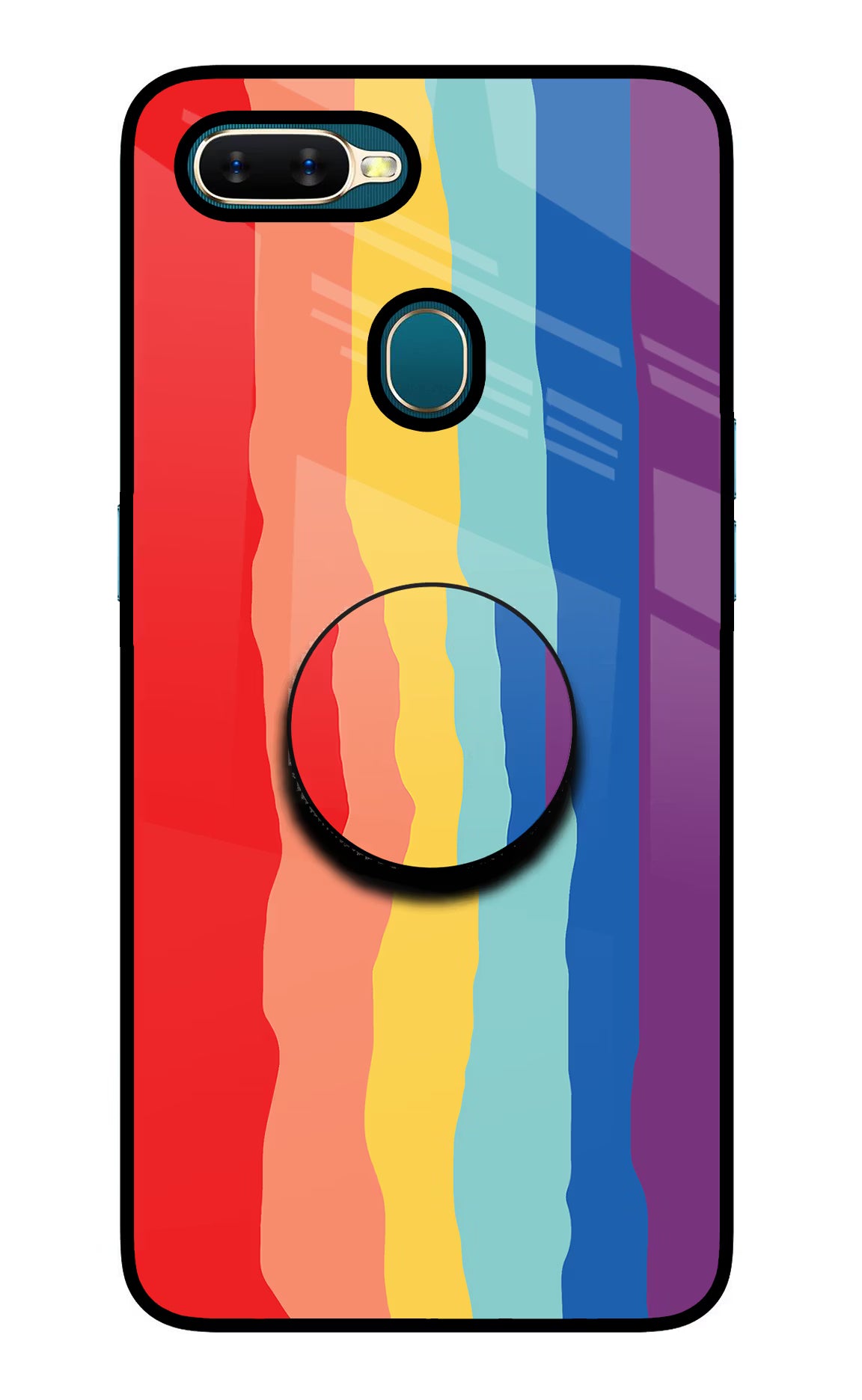 Rainbow Oppo A7/A5s/A12 Glass Case - Rainbow Oppo A7/A5s/A12 Glass Case Rainbow Oppo A7/A5s/A12 Glass Case