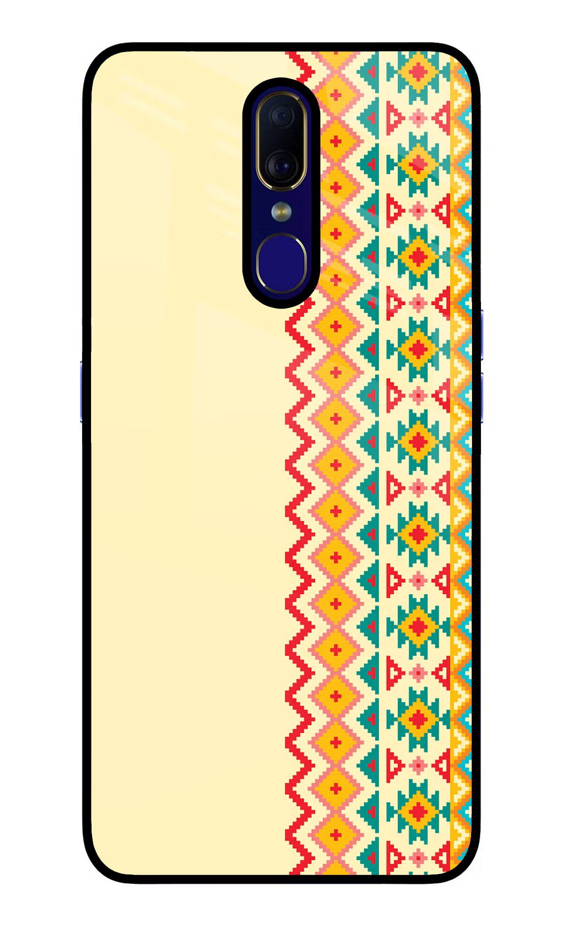 Ethnic Seamless Oppo F11 Glass Case - Ethnic Seamless Oppo F11 Glass Case Ethnic Seamless Oppo F11 Glass Case
