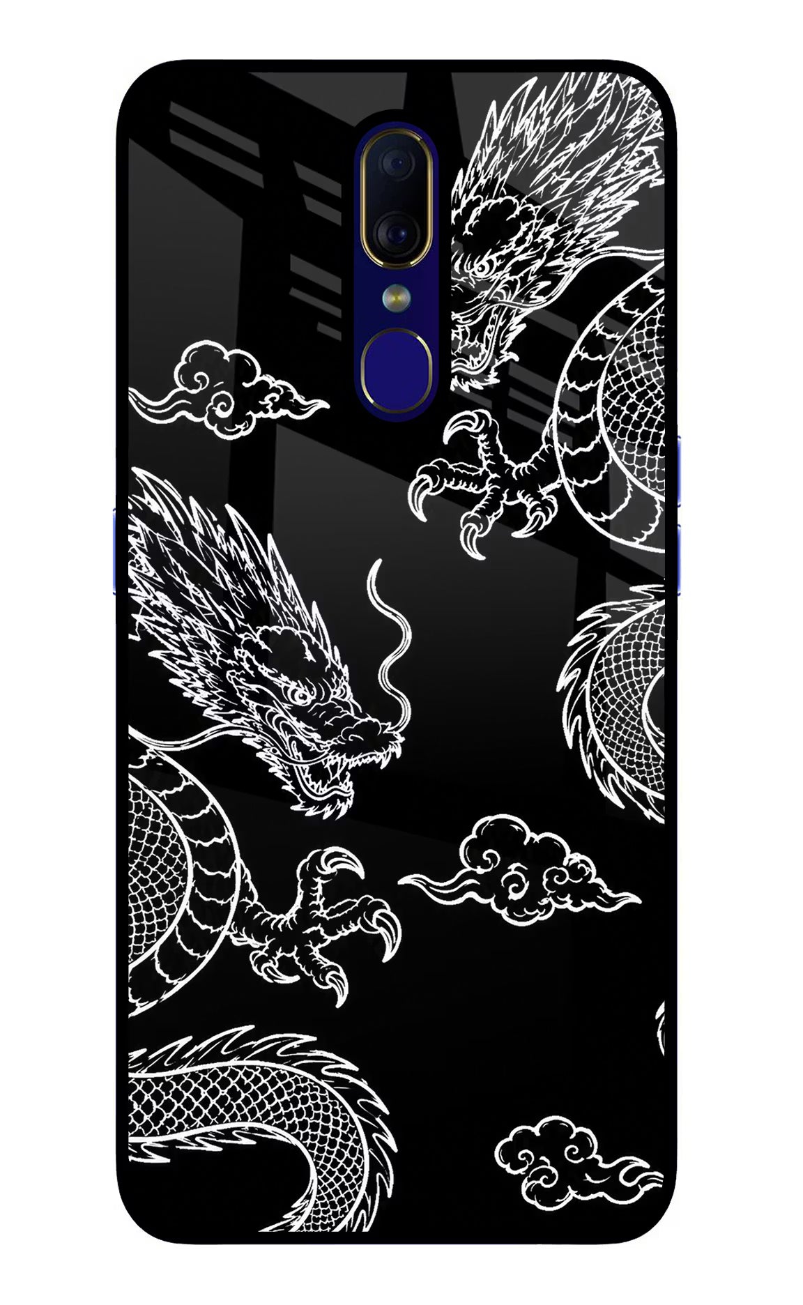 Twin Dragons Oppo F11 Glass Case - Twin Dragons Oppo F11 Glass Case Twin Dragons Oppo F11 Glass Case