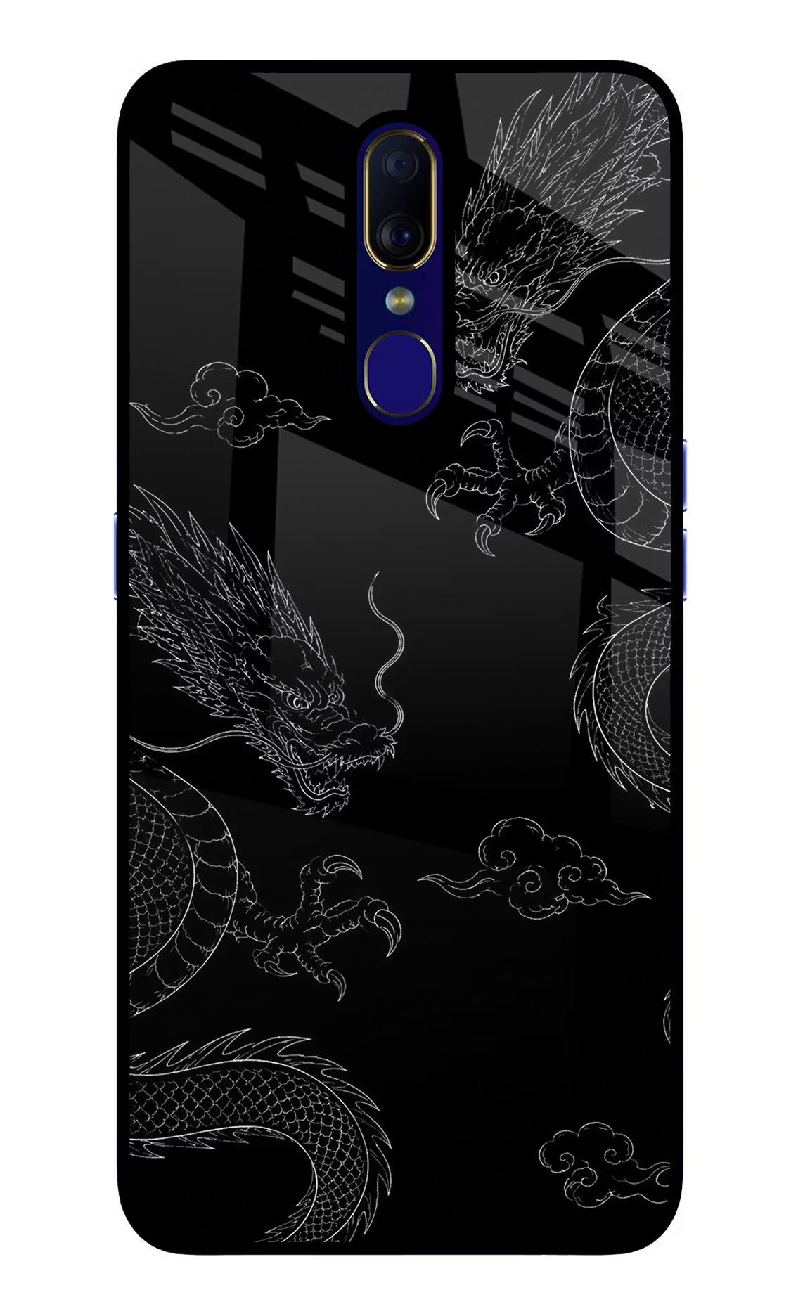 Twin Dragons Oppo F11 Glass Case - Twin Dragons Oppo F11 Glass Case Twin Dragons Oppo F11 Glass Case