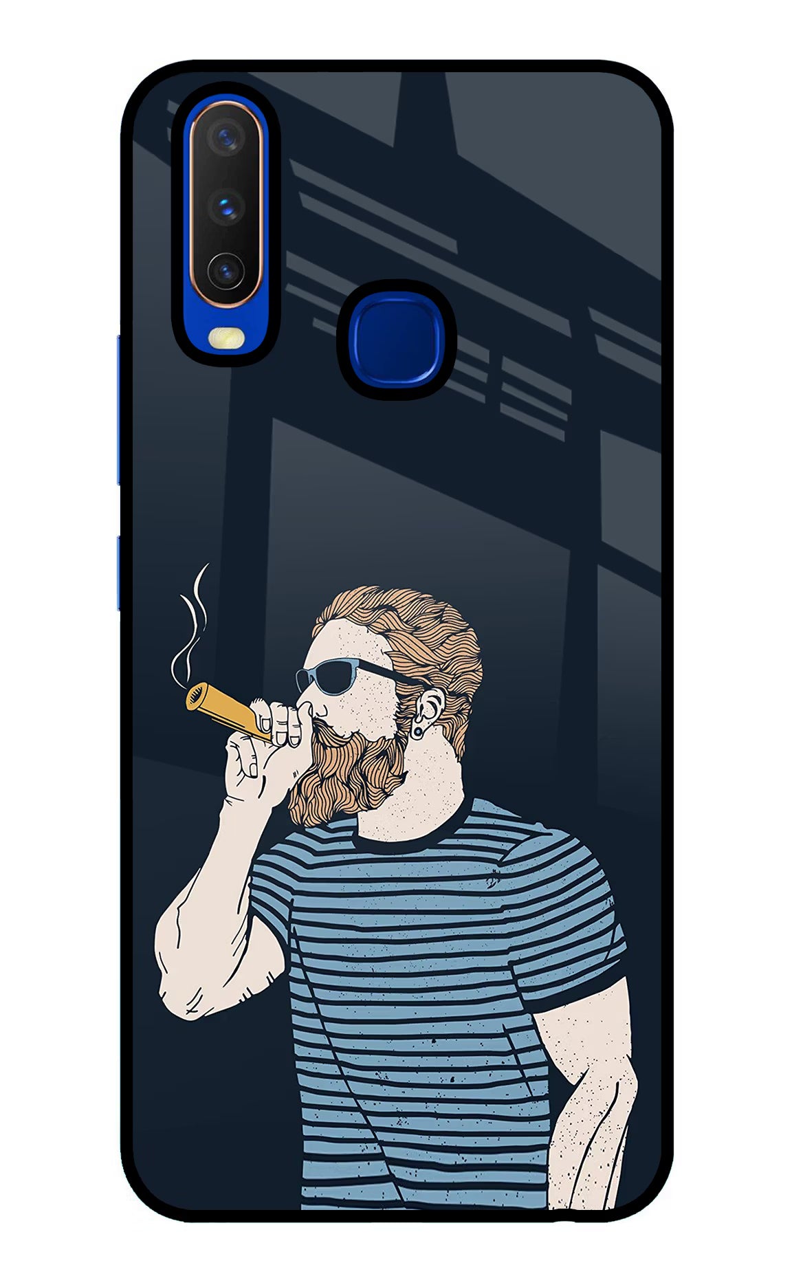 Smoking Vivo Y15/Y17 Glass Case - Smoking Vivo Y15/Y17 Glass Case Smoking Vivo Y15/Y17 Glass Case