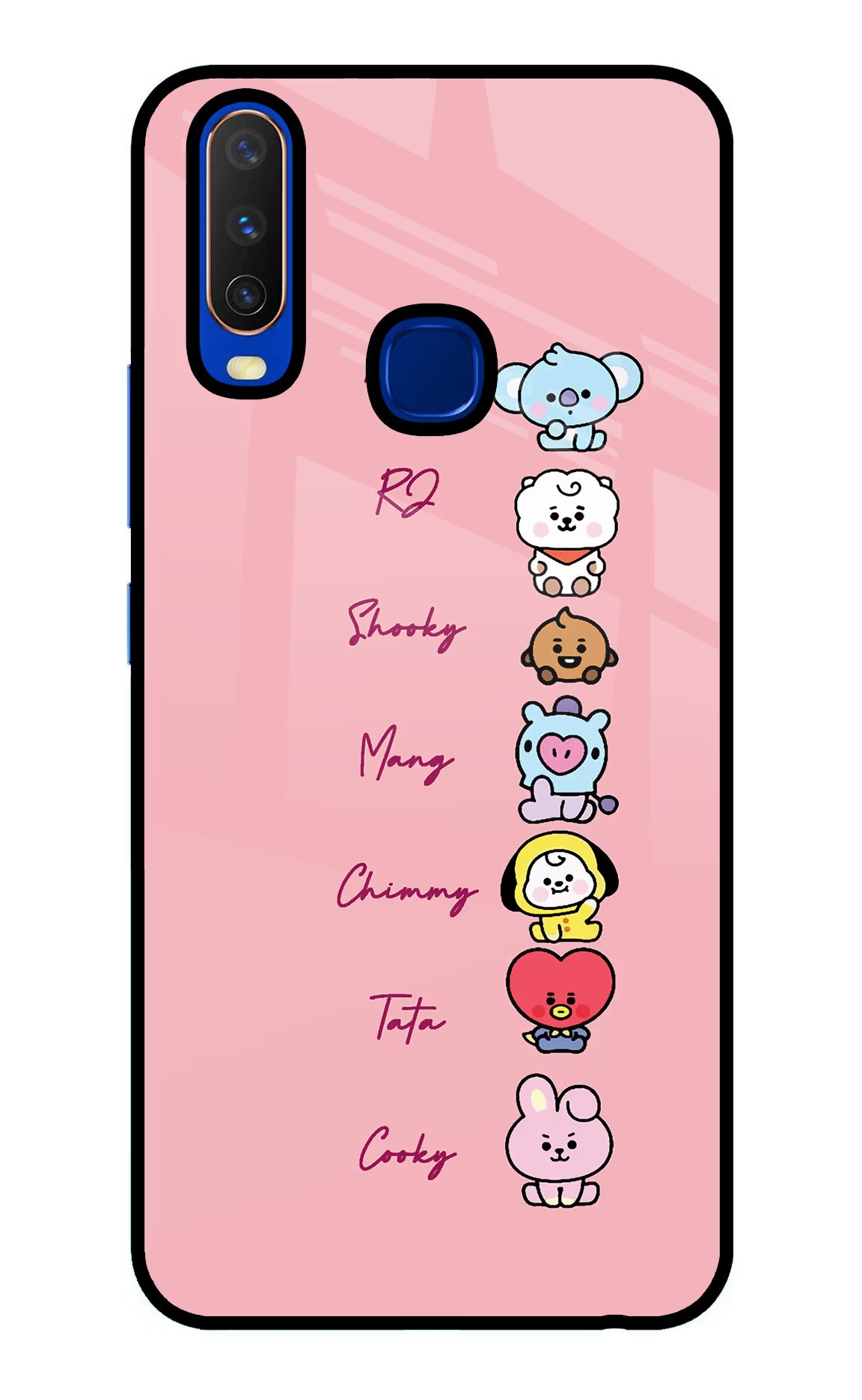 BTS names Vivo Y15/Y17 Glass Case - BTS names Vivo Y15/Y17 Glass Case BTS names Vivo Y15/Y17 Glass Case