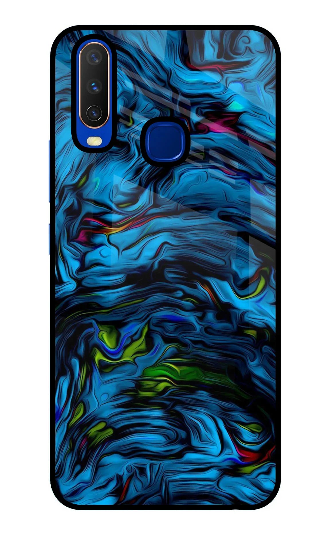 Dark Blue Abstract Vivo Y15/Y17 Glass Case - Dark Blue Abstract Vivo Y15/Y17 Glass Case Dark Blue Abstract Vivo Y15/Y17 Glass Case