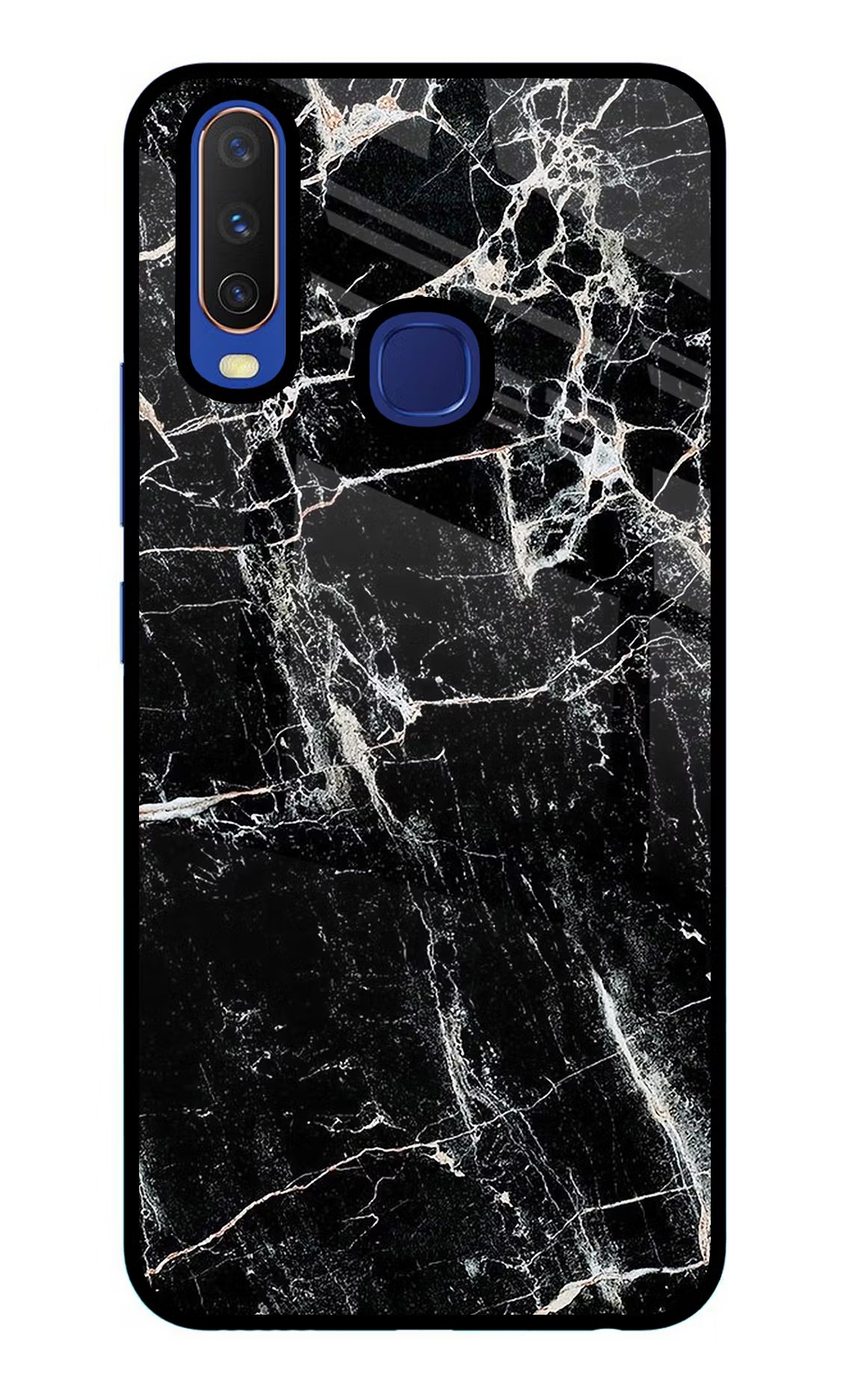 Black Marble Texture Vivo Y11/Y12/U10 Glass Case - Black Marble Texture Vivo Y11/Y12/U10 Glass Case Black Marble Texture Vivo Y11/Y12/U10 Glass Case