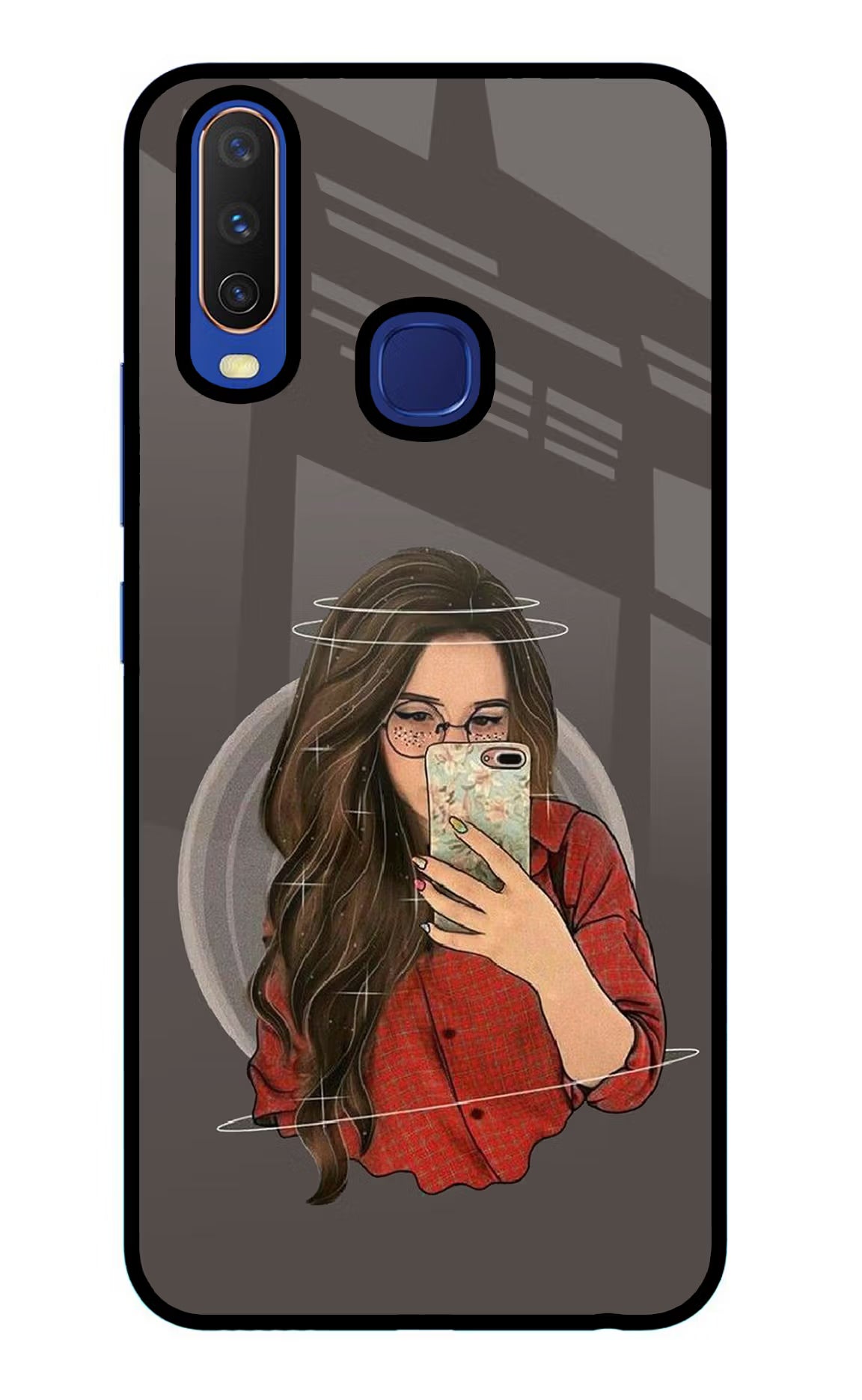 Selfie Queen Vivo Y11/Y12/U10 Glass Case - Selfie Queen Vivo Y11/Y12/U10 Glass Case Selfie Queen Vivo Y11/Y12/U10 Glass Case