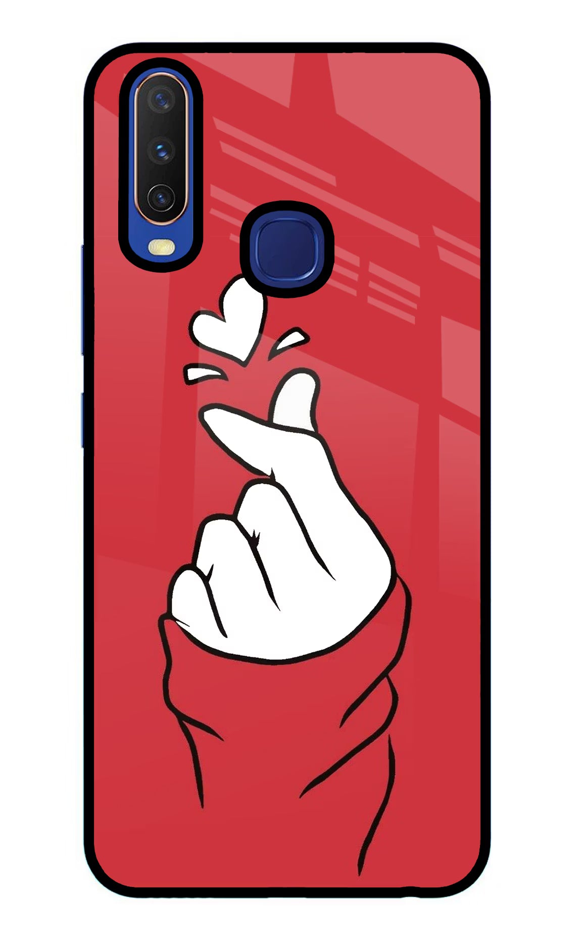 Korean Love Sign Vivo Y11/Y12/U10 Glass Case - Korean Love Sign Vivo Y11/Y12/U10 Glass Case Korean Love Sign Vivo Y11/Y12/U10 Glass Case