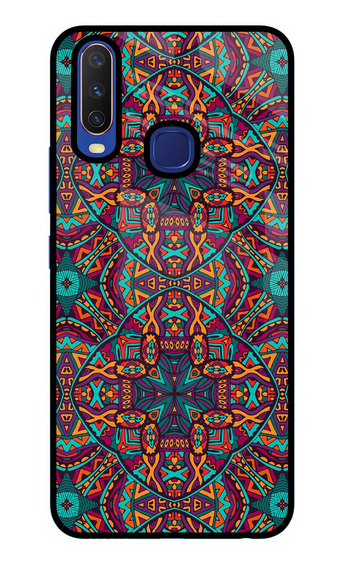 Colour Mandala Vivo Y11/Y12/U10 Glass Case - Colour Mandala Vivo Y11/Y12/U10 Glass Case Colour Mandala Vivo Y11/Y12/U10 Glass Case
