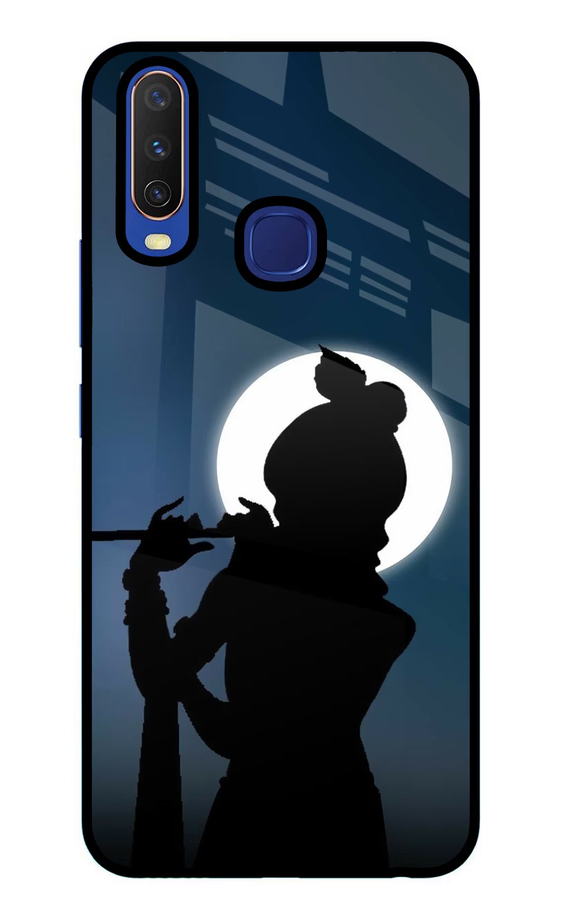 Shri Krishna Silhouette Vivo Y11/Y12/U10 Glass Case - Shri Krishna Silhouette Vivo Y11/Y12/U10 Glass Case Shri Krishna Silhouette Vivo Y11/Y12/U10 Glass Case