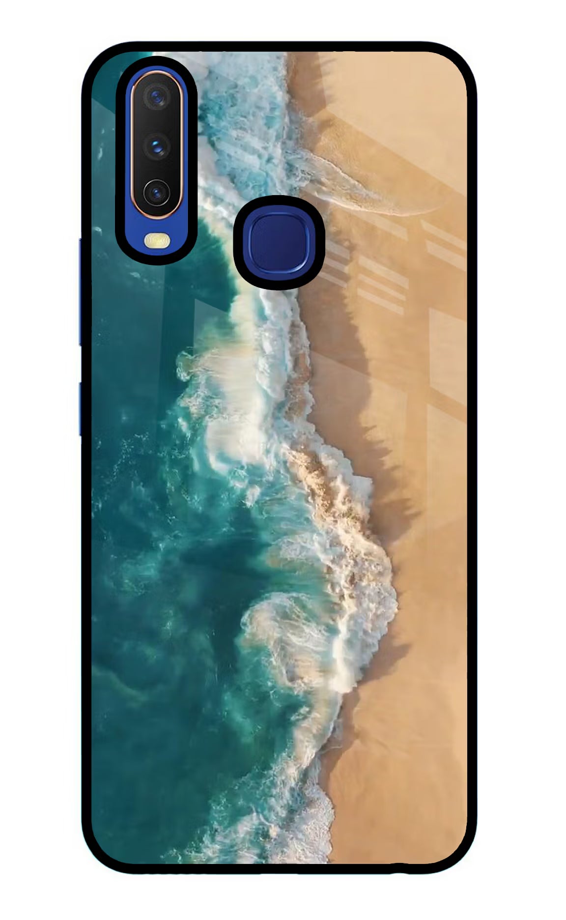 Ocean Beach Vivo Y11/Y12/U10 Glass Case - Ocean Beach Vivo Y11/Y12/U10 Glass Case Ocean Beach Vivo Y11/Y12/U10 Glass Case