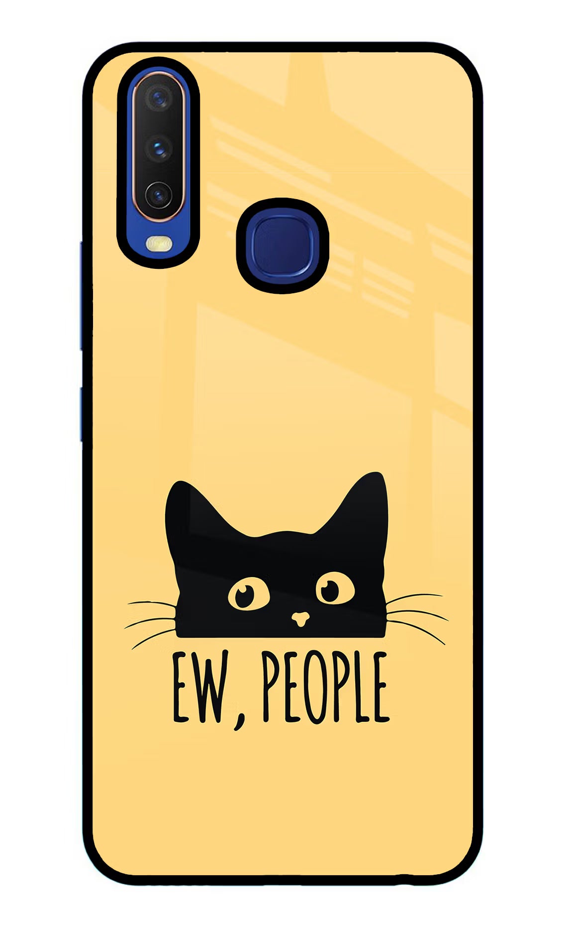 Ew People Catitude Vivo Y11/Y12/U10 Glass Case - Ew People Catitude Vivo Y11/Y12/U10 Glass Case Ew People Catitude Vivo Y11/Y12/U10 Glass Case