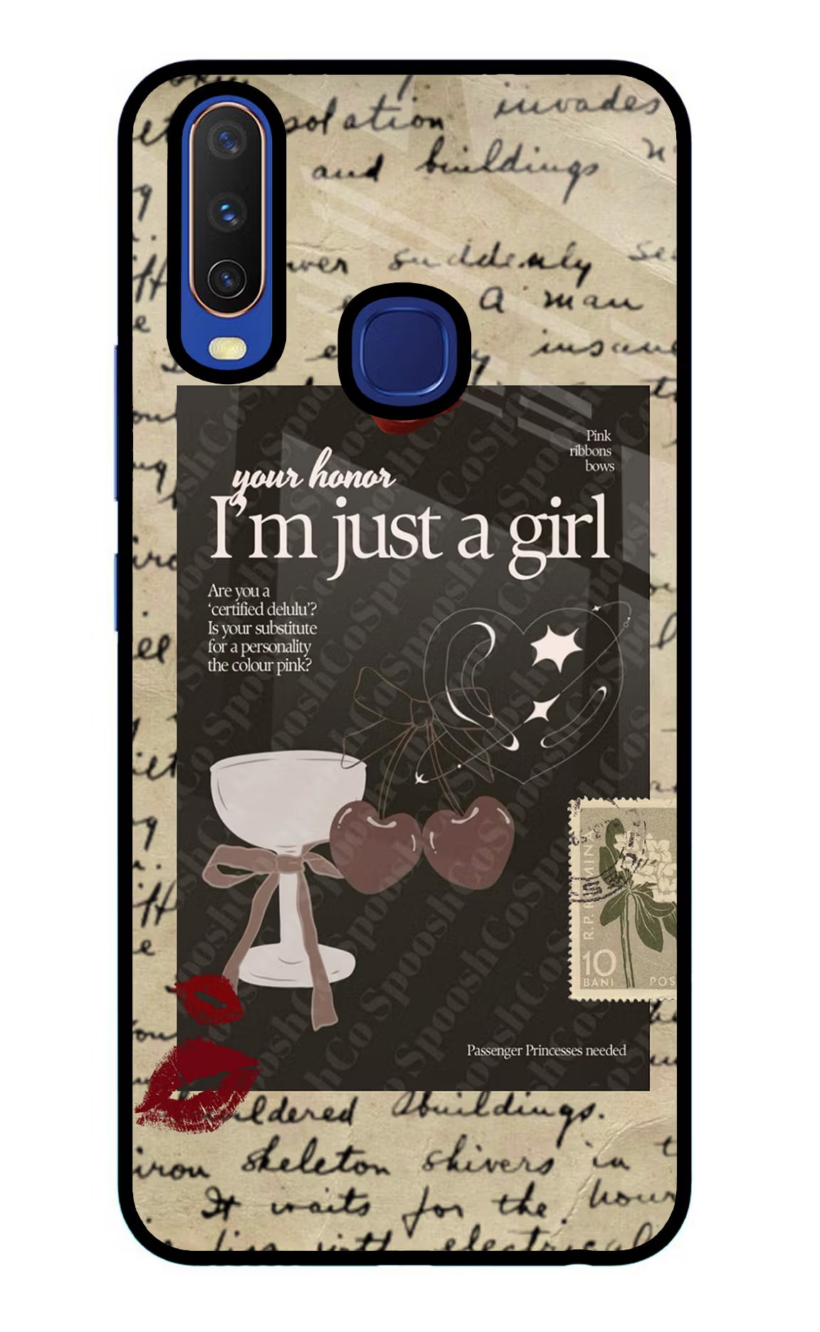 I am just a girl Vivo Y11/Y12/U10 Glass Case - I am just a girl Vivo Y11/Y12/U10 Glass Case I am just a girl Vivo Y11/Y12/U10 Glass Case