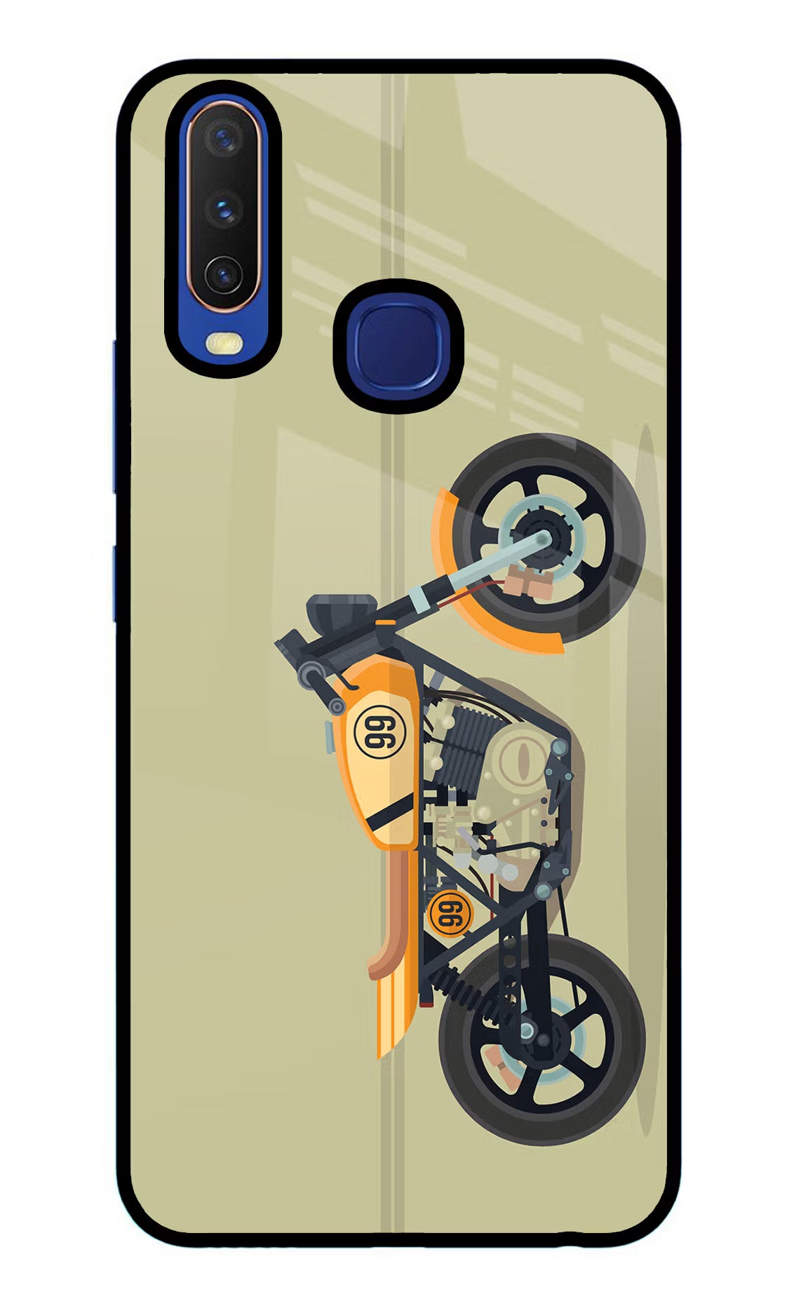 Vertical Speedster Vivo Y11/Y12/U10 Glass Case - Vertical Speedster Vivo Y11/Y12/U10 Glass Case Vertical Speedster Vivo Y11/Y12/U10 Glass Case