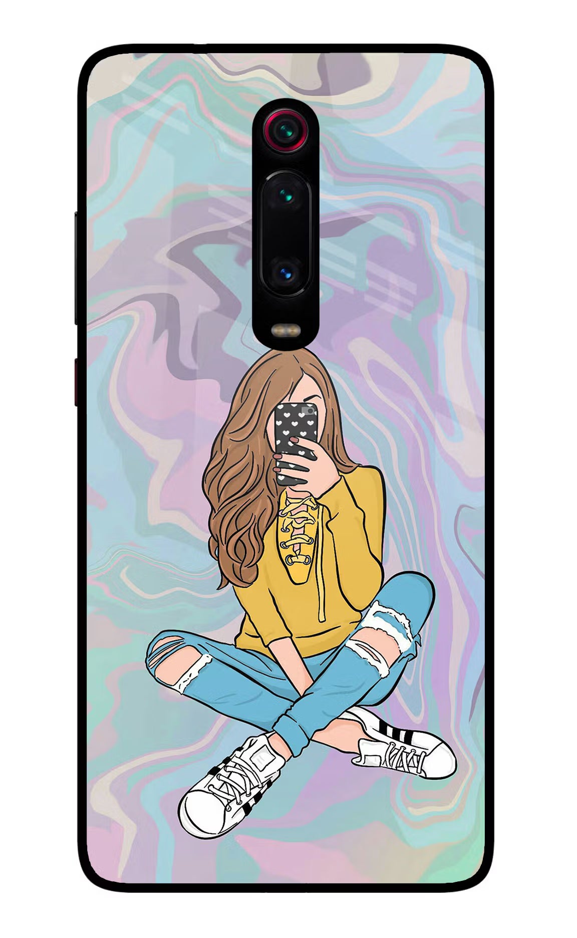 Selfie Girl Redmi K20/K20 Pro Glass Case - Selfie Girl Redmi K20/K20 Pro Glass Case Selfie Girl Redmi K20/K20 Pro Glass Case