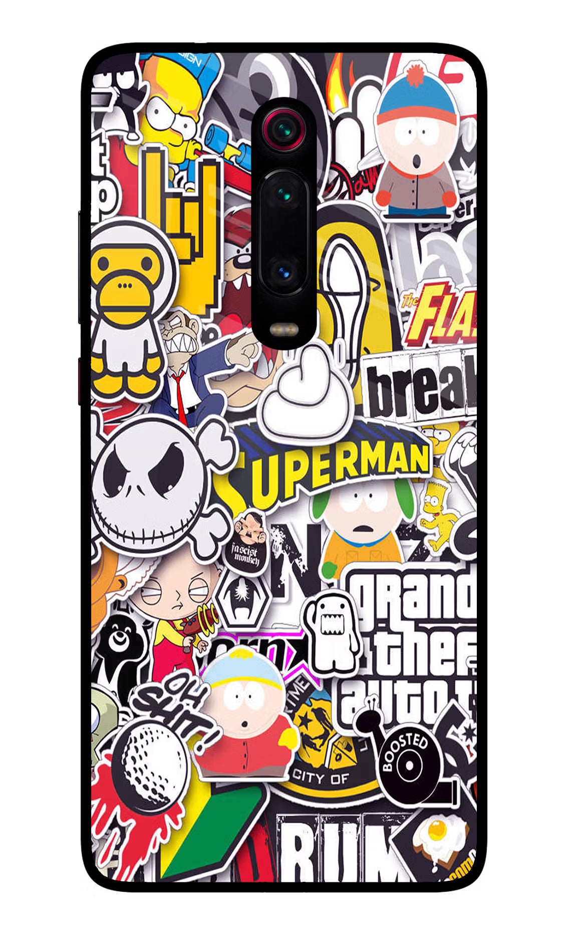 Sticker Bomb Redmi K20 Pro Glass Case - Sticker Bomb Redmi K20 Pro Glass Case Sticker Bomb Redmi K20 Pro Glass Case