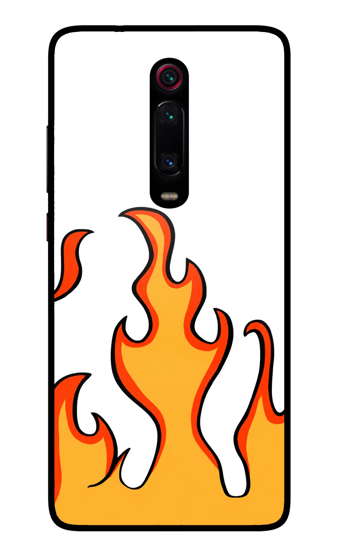 Fired Up – White Redmi K20 Pro Glass Case - Fired Up – White Redmi K20 Pro Glass Case Fired Up – White Redmi K20 Pro Glass Case