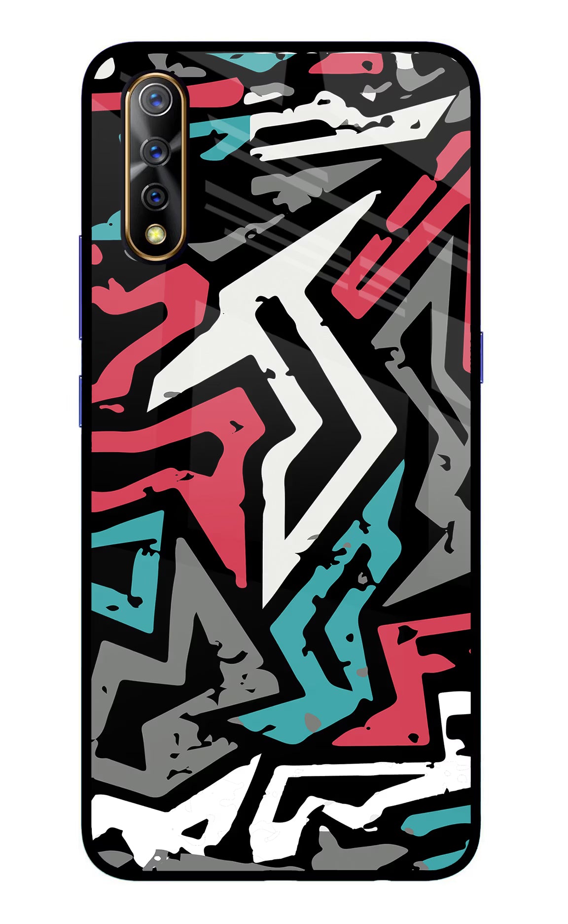 Geometric Graffiti Vivo S1/Z1x Glass Case - Geometric Graffiti Vivo S1/Z1x Glass Case Geometric Graffiti Vivo S1/Z1x Glass Case