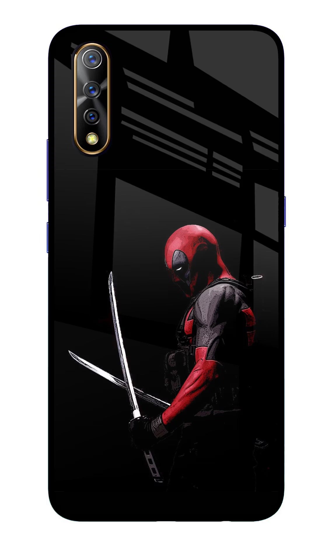 Deadpool Vivo S1/Z1x Glass Case - Deadpool Vivo S1/Z1x Glass Case Deadpool Vivo S1/Z1x Glass Case