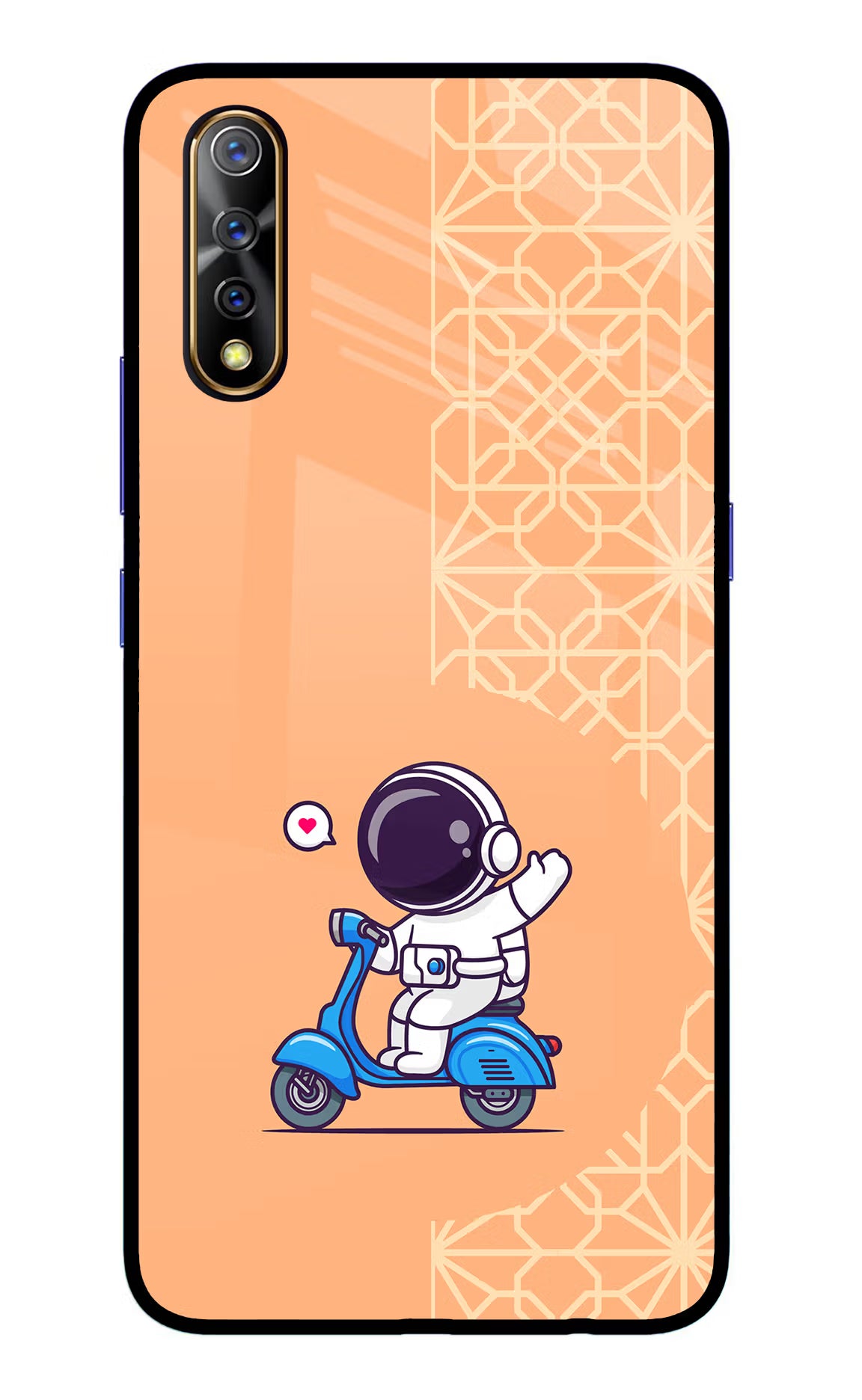 Cute Astronaut Riding Vivo S1/Z1x Glass Case - Cute Astronaut Riding Vivo S1/Z1x Glass Case Cute Astronaut Riding Vivo S1/Z1x Glass Case