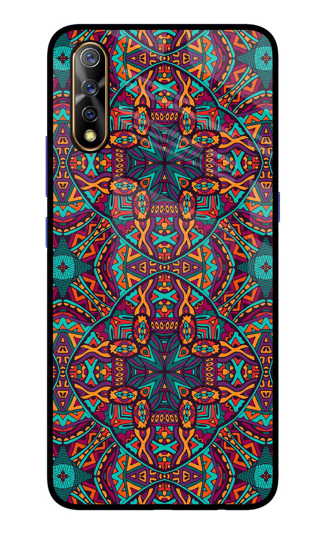 Colour Mandala Vivo S1/Z1x Glass Case - Colour Mandala Vivo S1/Z1x Glass Case Colour Mandala Vivo S1/Z1x Glass Case
