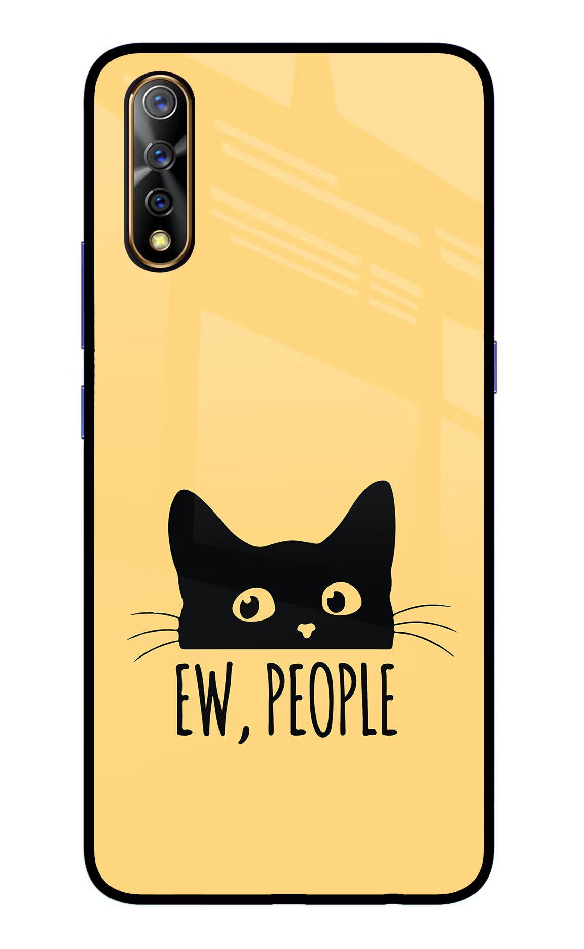 Ew People Catitude Vivo S1/Z1x Glass Case - Ew People Catitude Vivo S1/Z1x Glass Case Ew People Catitude Vivo S1/Z1x Glass Case