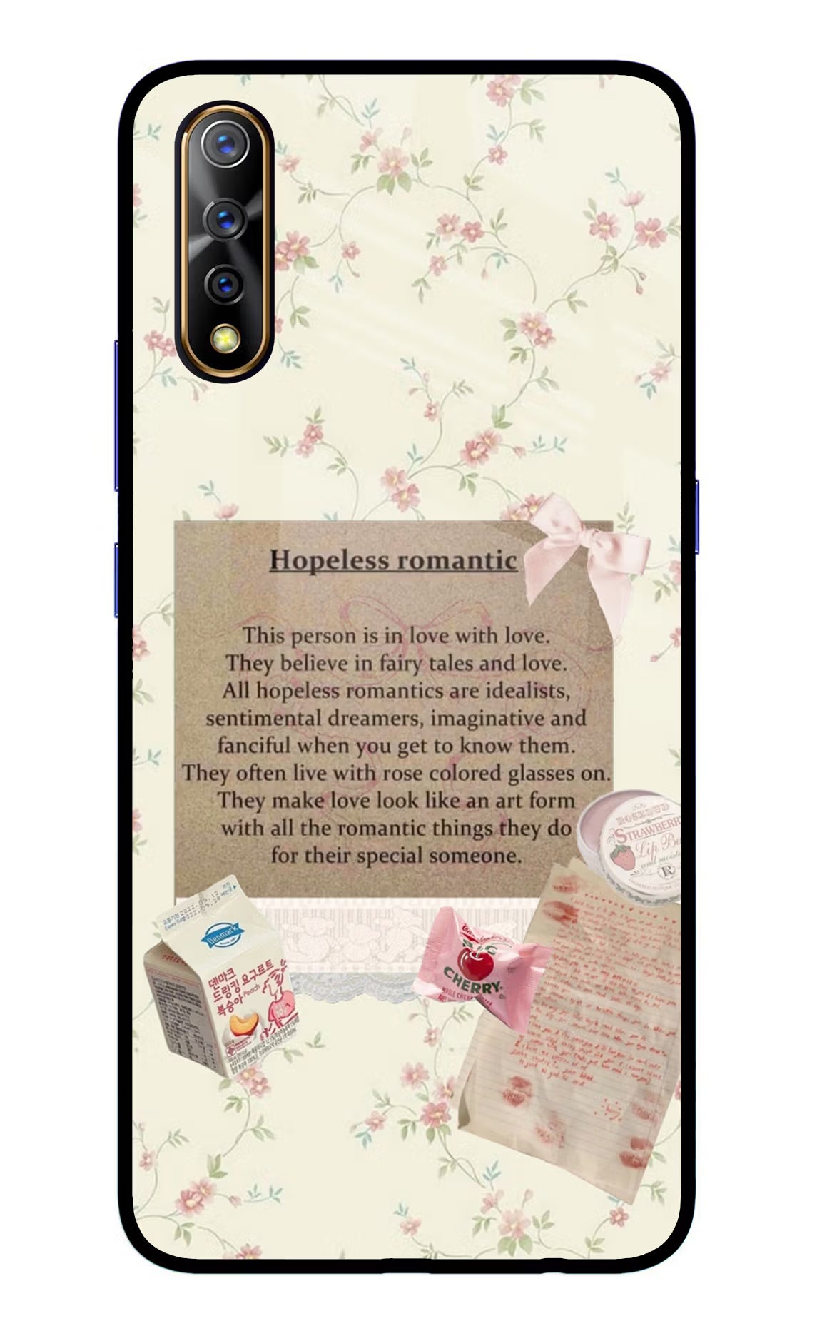 Hopeless Romantic Vivo S1/Z1x Glass Case - Hopeless Romantic Vivo S1/Z1x Glass Case Hopeless Romantic Vivo S1/Z1x Glass Case