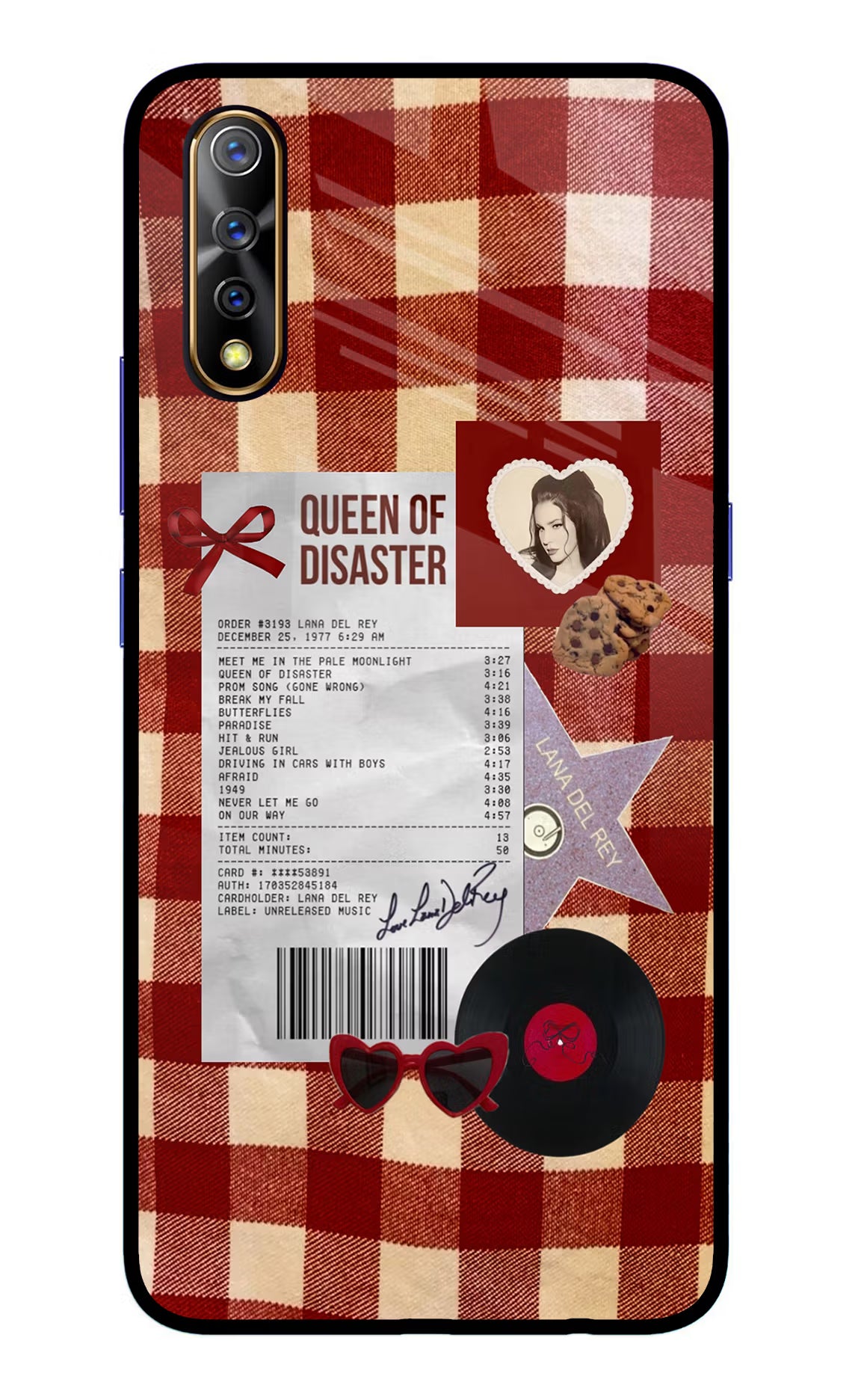 Queen of Disaster Vivo S1/Z1x Glass Case - Queen of Disaster Vivo S1/Z1x Glass Case Queen of Disaster Vivo S1/Z1x Glass Case