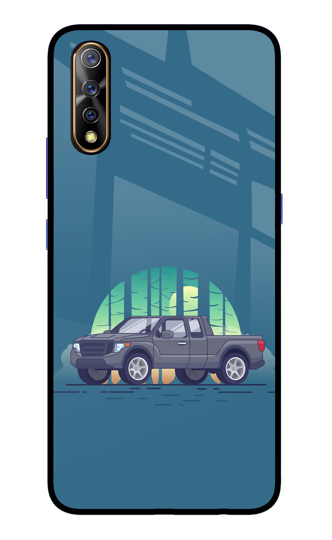 Retro Garage Vibe Vivo S1/Z1x Glass Case - Retro Garage Vibe Vivo S1/Z1x Glass Case Retro Garage Vibe Vivo S1/Z1x Glass Case