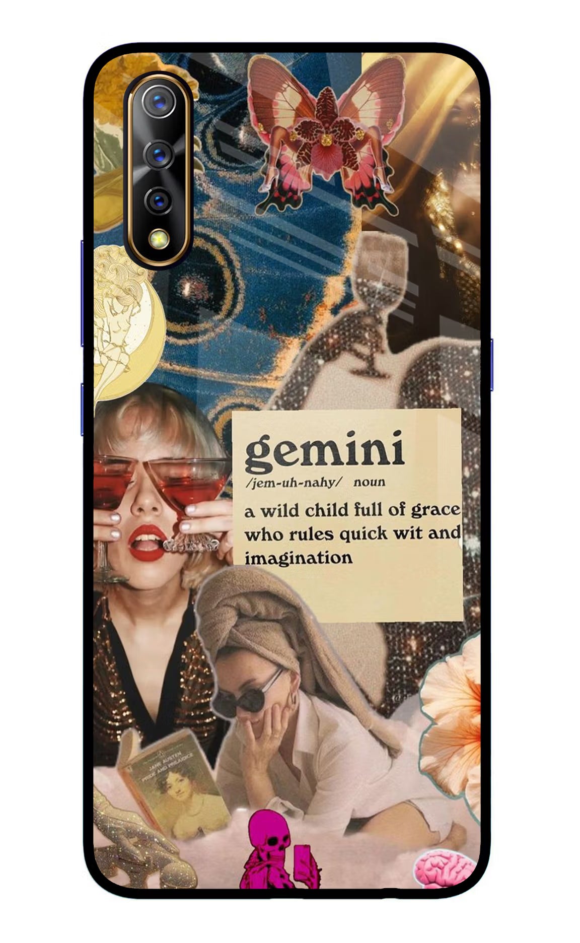Gemini Zodiac Vivo S1/Z1x Glass Case - Gemini Zodiac Vivo S1/Z1x Glass Case Gemini Zodiac Vivo S1/Z1x Glass Case