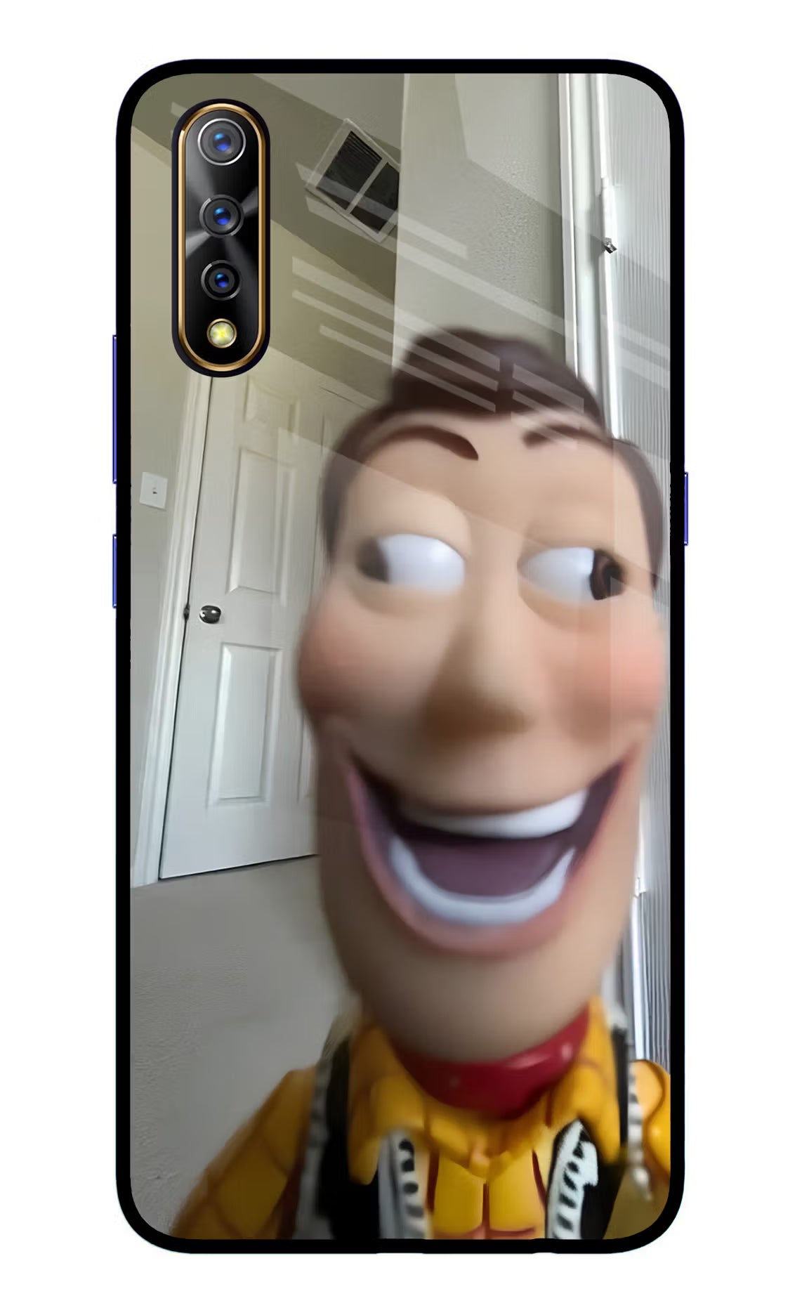Side Eye Woody Vivo S1/Z1x Glass Case - Side Eye Woody Vivo S1/Z1x Glass Case Side Eye Woody Vivo S1/Z1x Glass Case