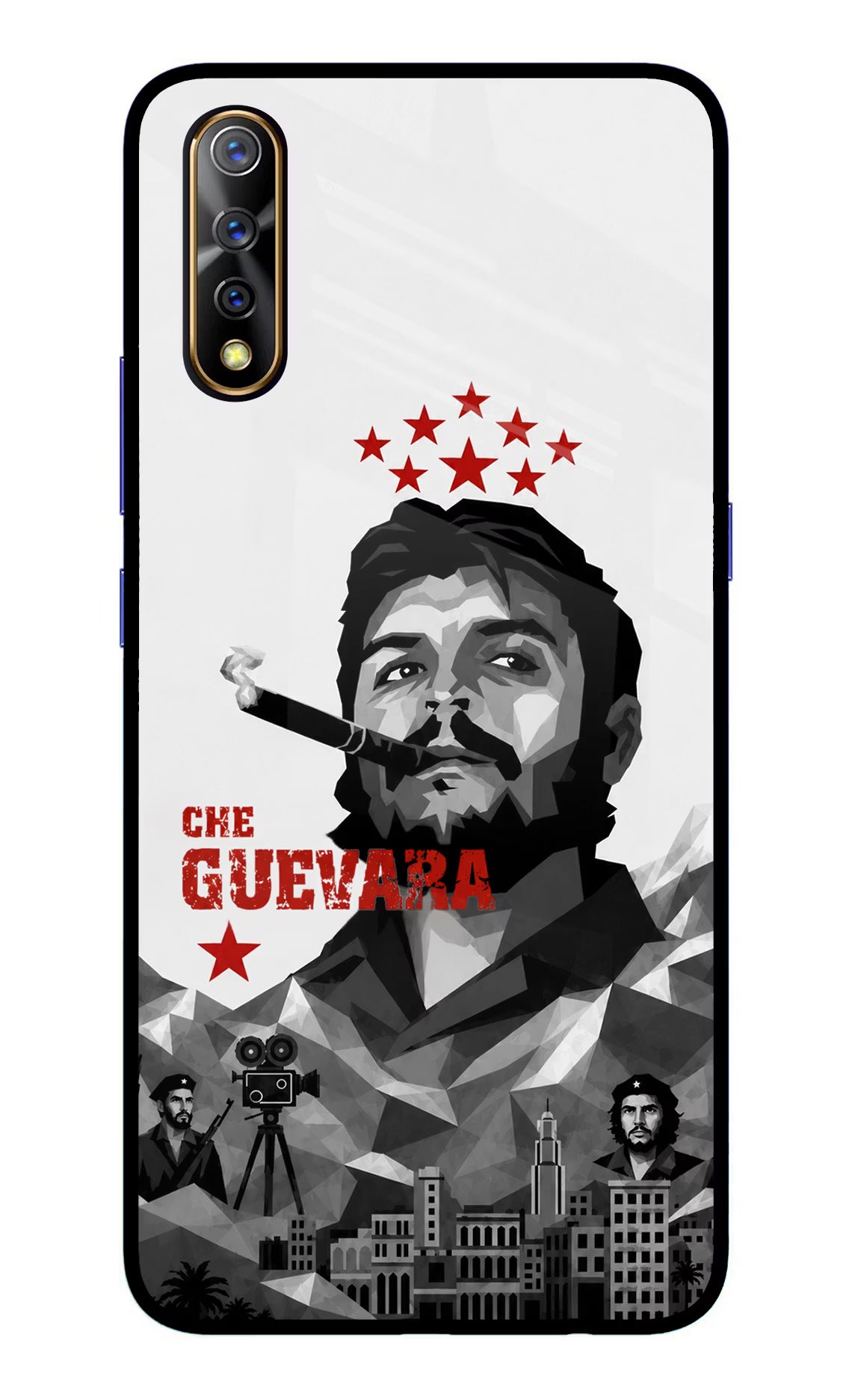 Che Guevara Iconic Vivo S1/Z1x Glass Case - Che Guevara Iconic Vivo S1/Z1x Glass Case Che Guevara Iconic Vivo S1/Z1x Glass Case
