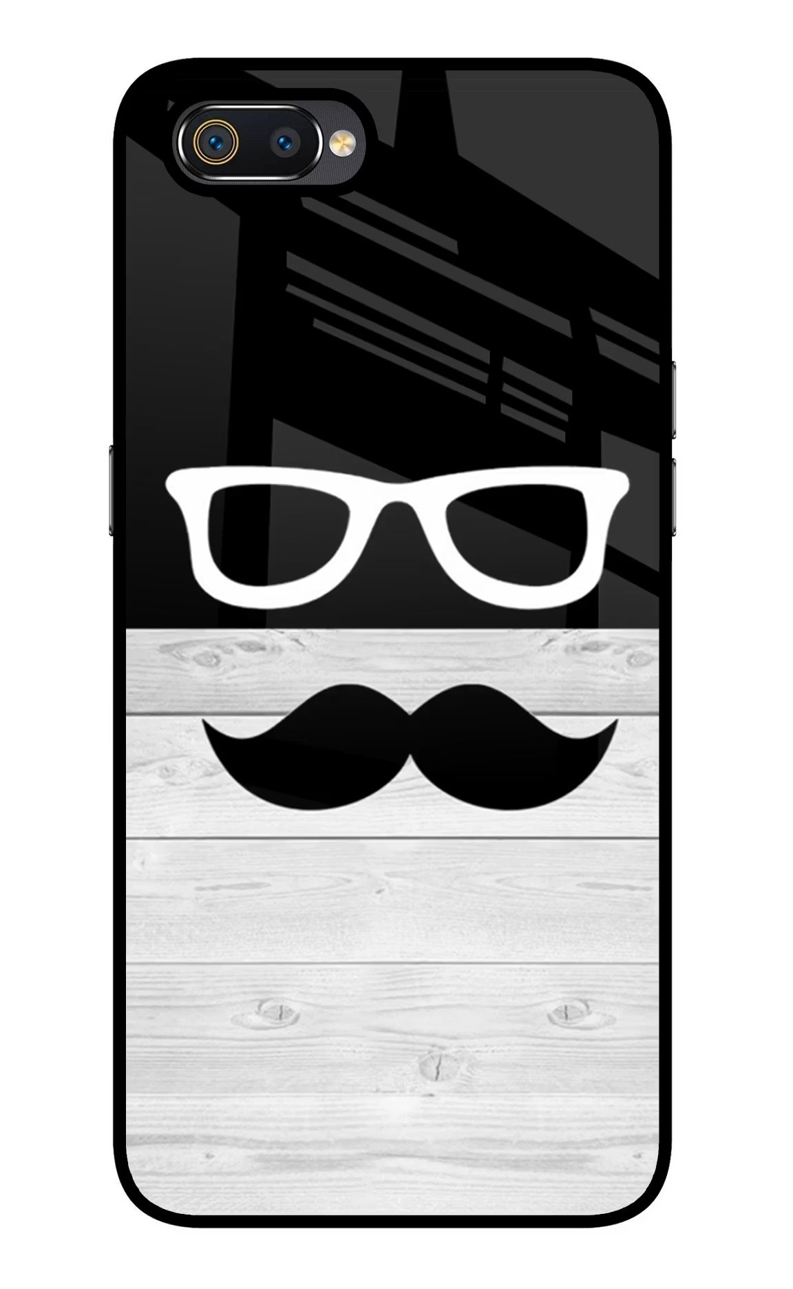 Mustache Realme C2 Glass Case - Mustache Realme C2 Glass Case Mustache Realme C2 Glass Case