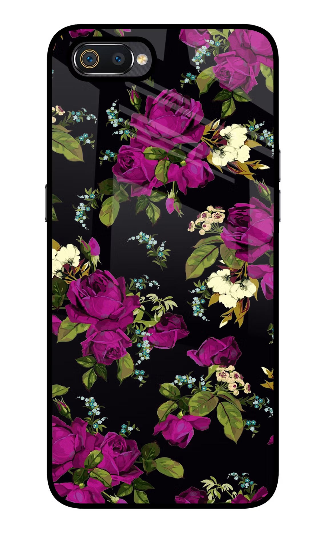 Flowers Realme C2 Glass Case - Flowers Realme C2 Glass Case Flowers Realme C2 Glass Case