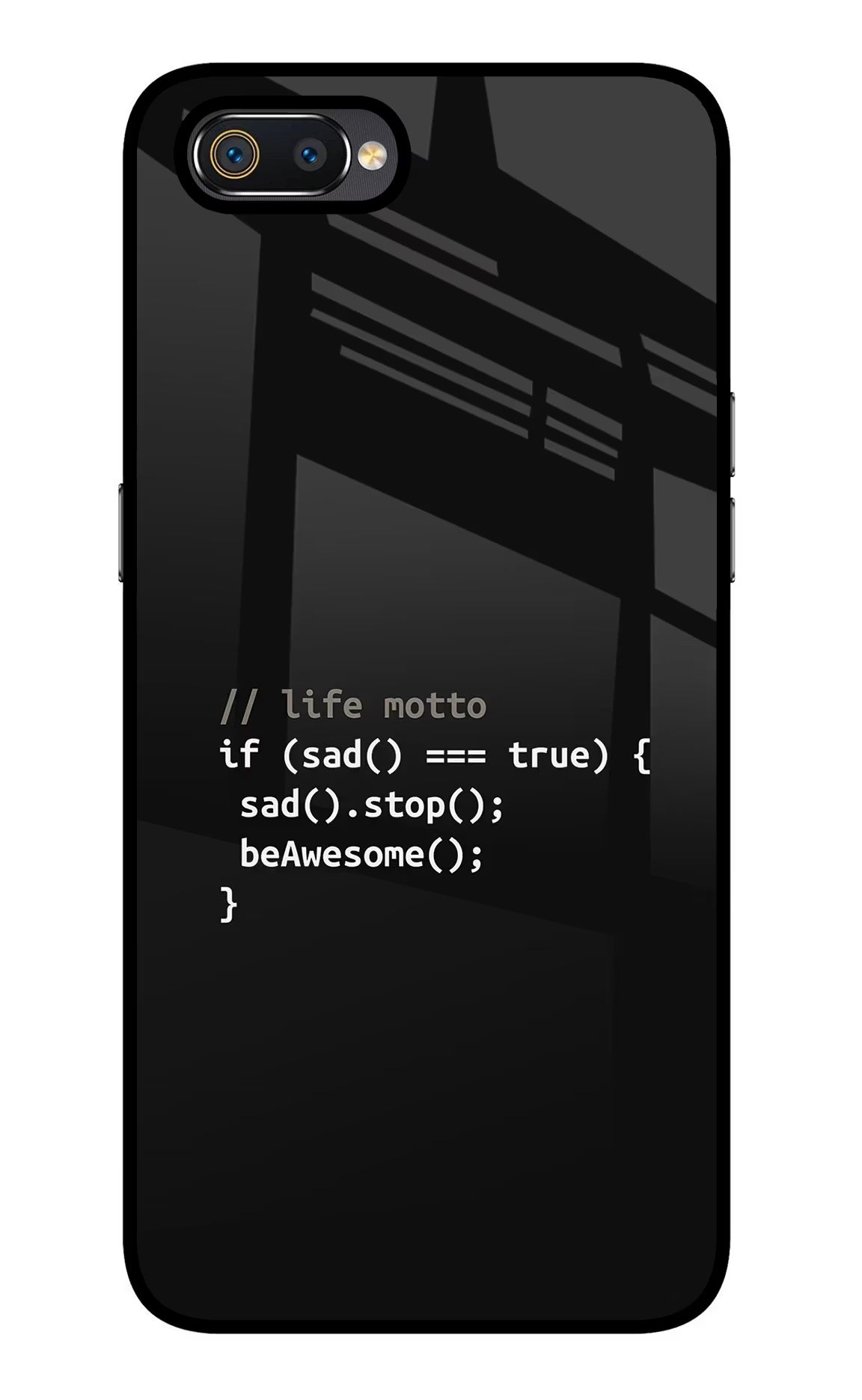 Life Motto Code Realme C2 Glass Case - Life Motto Code Realme C2 Glass Case Life Motto Code Realme C2 Glass Case