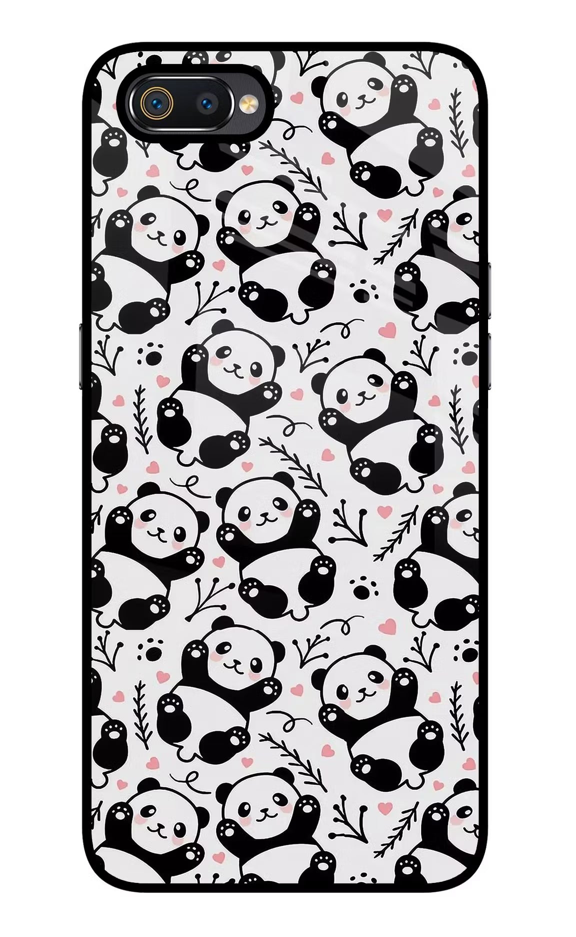 Cute Panda Realme C2 Glass Case - Cute Panda Realme C2 Glass Case Cute Panda Realme C2 Glass Case