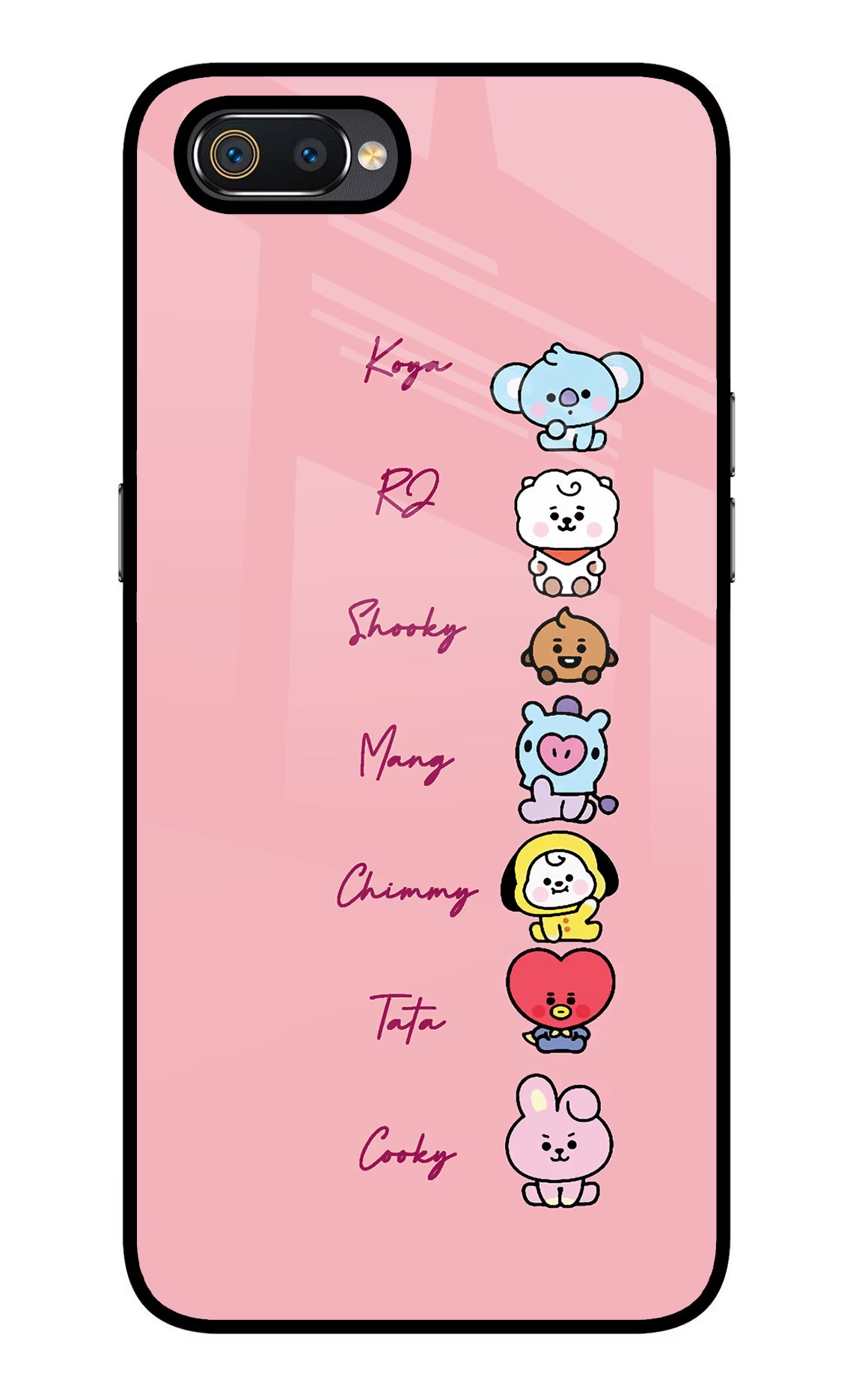 BTS names Realme C2 Glass Case - BTS names Realme C2 Glass Case BTS names Realme C2 Glass Case